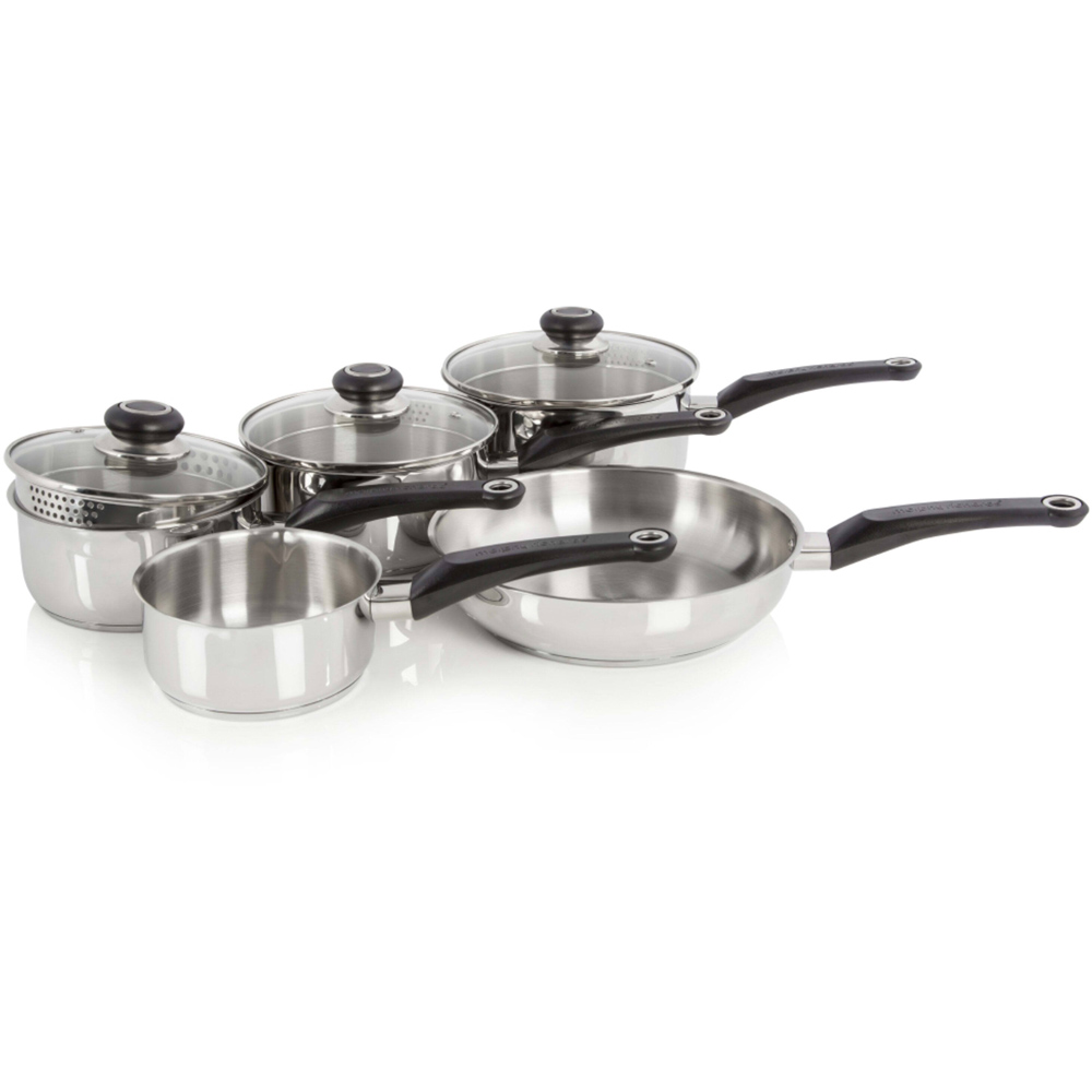 Morphy Richards 5 Piece Stainless Steel Pan Set Wilko