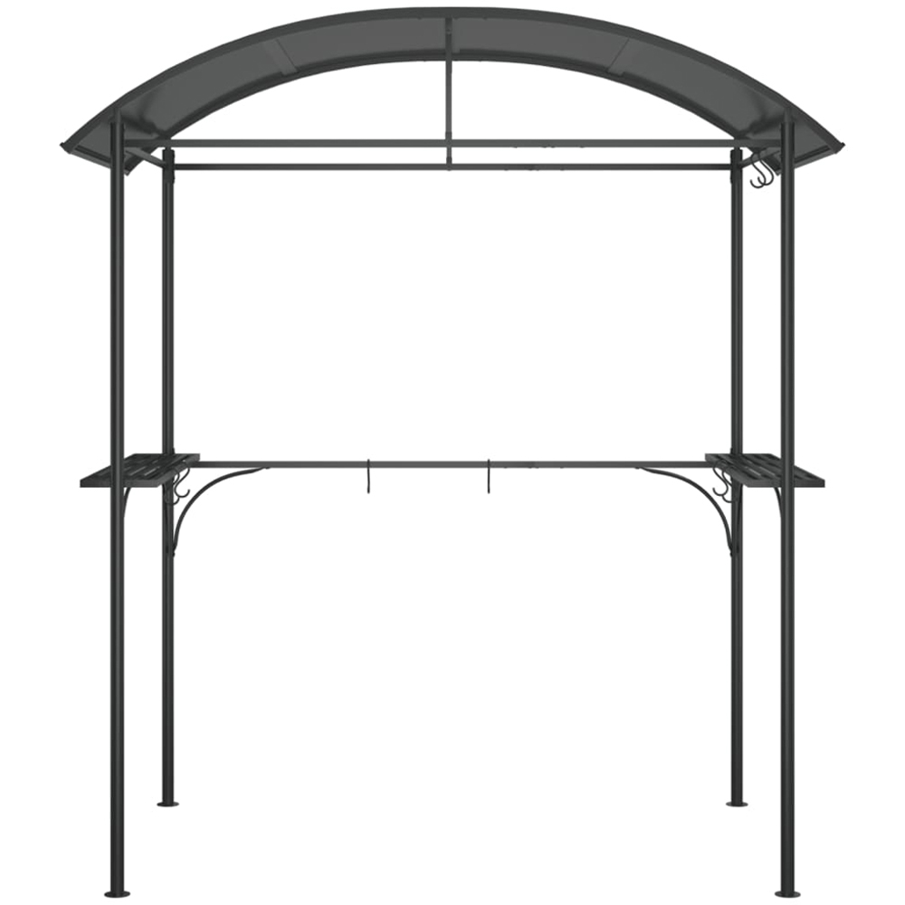 vidaXL 1 x 2m Anthracite BBQ Gazebo with Side Shelves Image 3