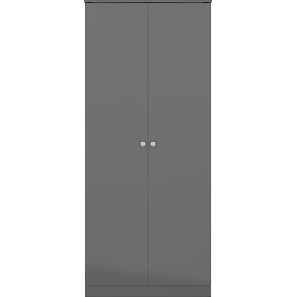 Seconique Denver 2 Door Grey Gloss Wardrobe Image 3