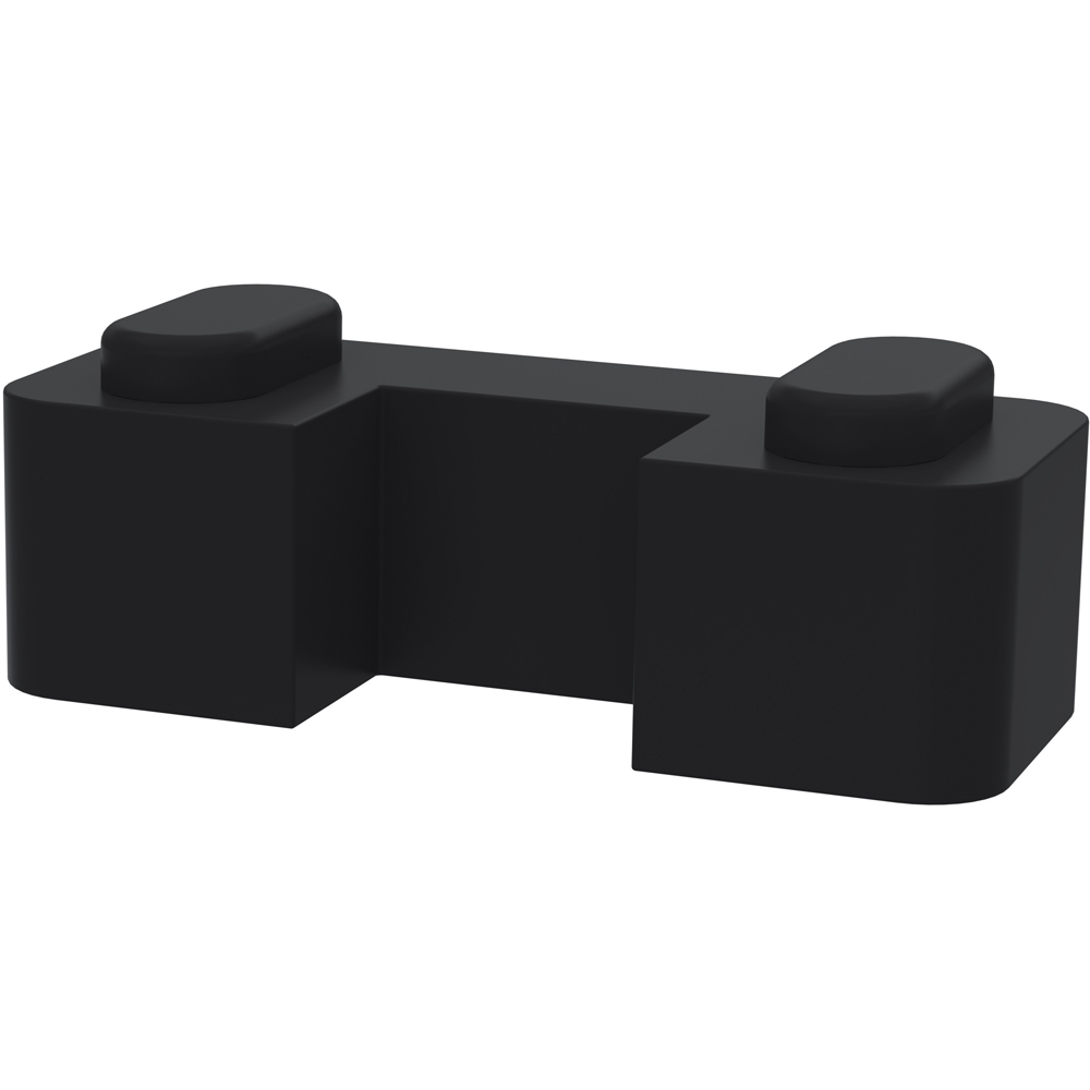 nuie Black Wetroom Screen Support Foot 45 x 44mm Image 1