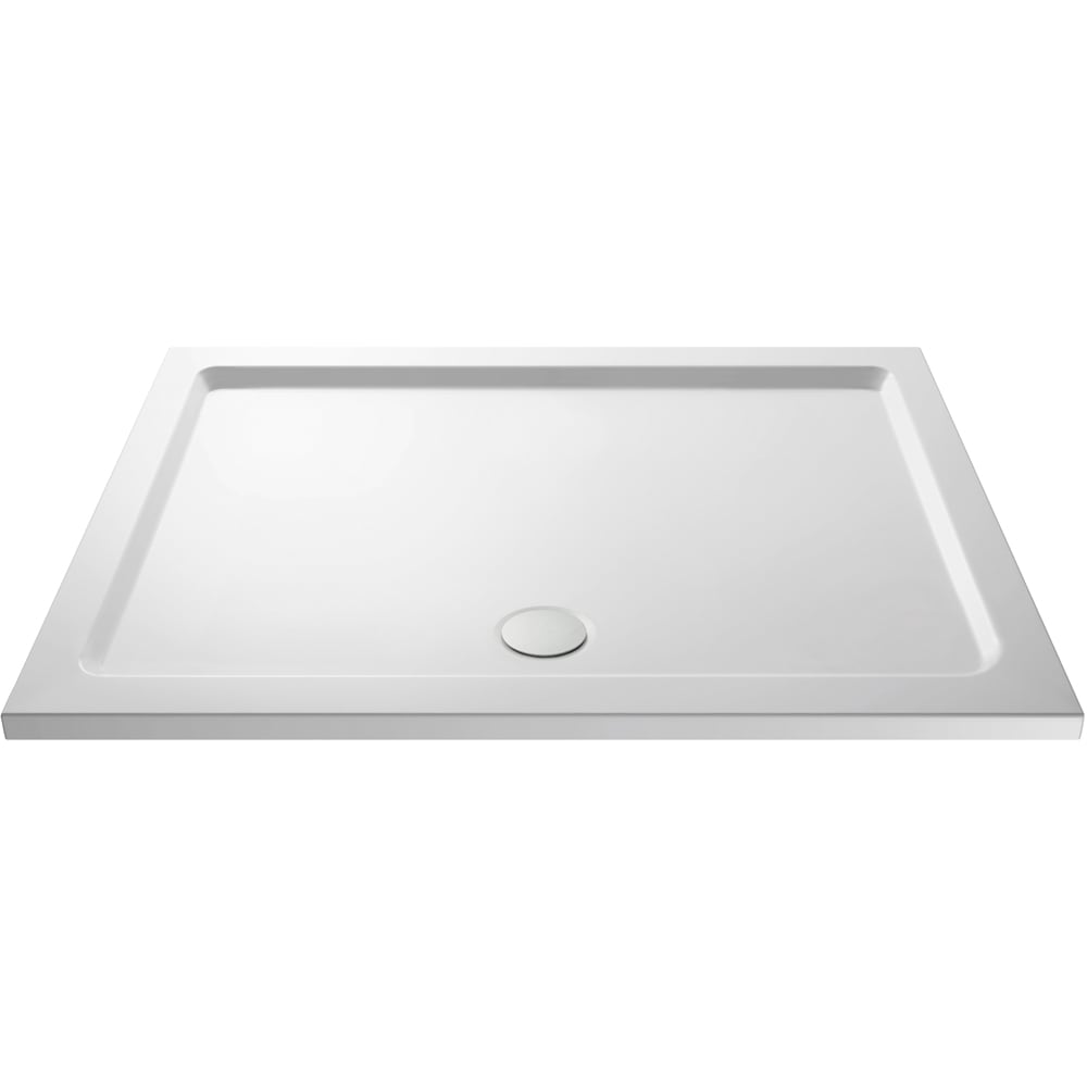 nuie White Rectangular Slimline Shower Tray 1600 x 700mm Image 1