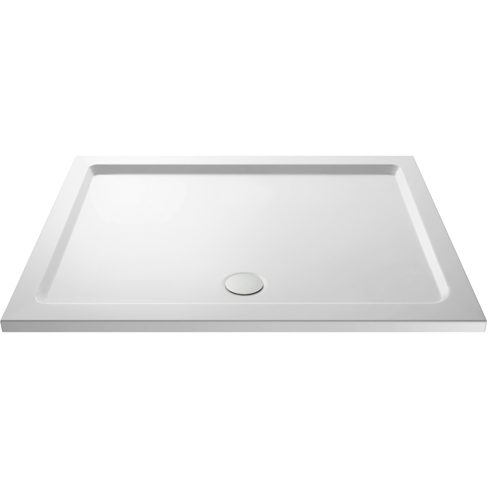 nuie White Rectangular Slimline Shower Tray 1600 x 760mm Image 1