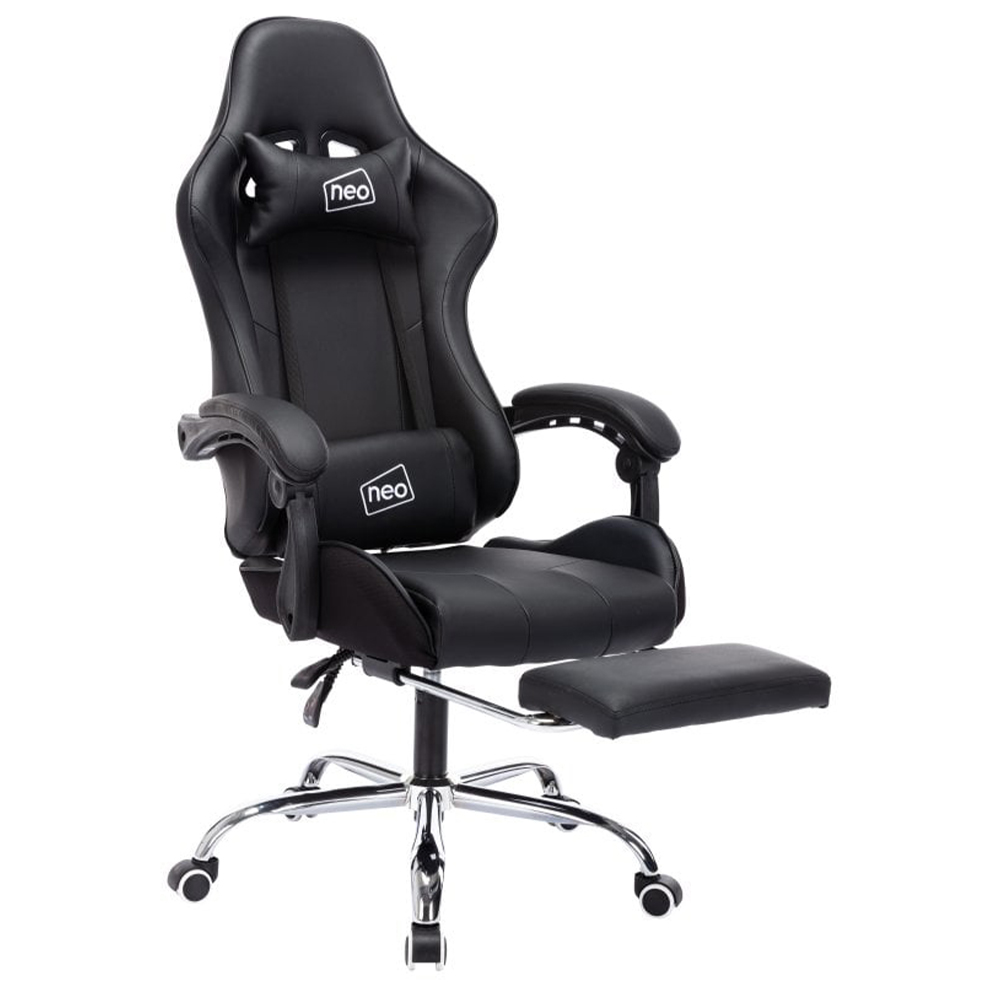 Neo Black Leather Chair with Massage Image 2