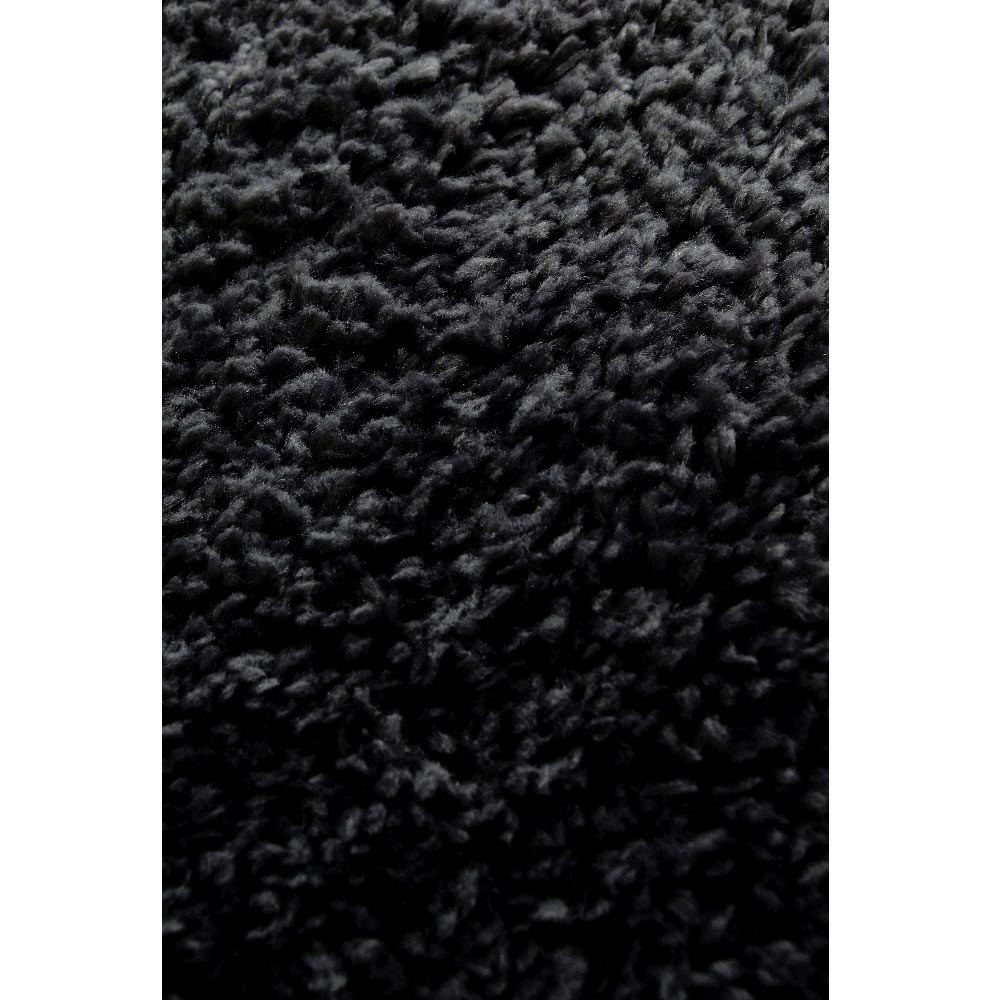 Homemaker Black Snug Plain Shaggy Rug 80 x 150cm Image 2