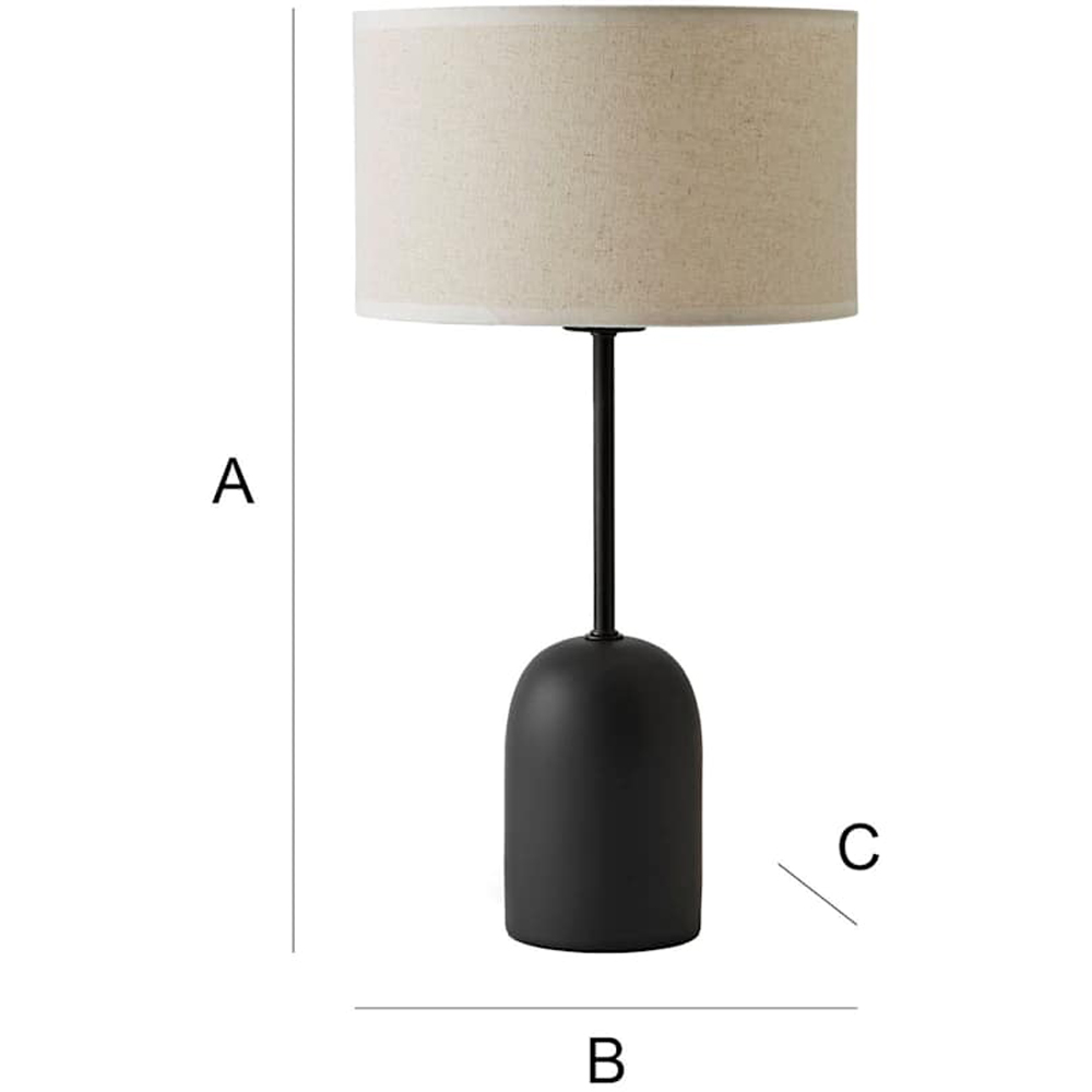 ValueLights Kaiden Natural Trim Linen Shade Dome Table Lamp Image 7