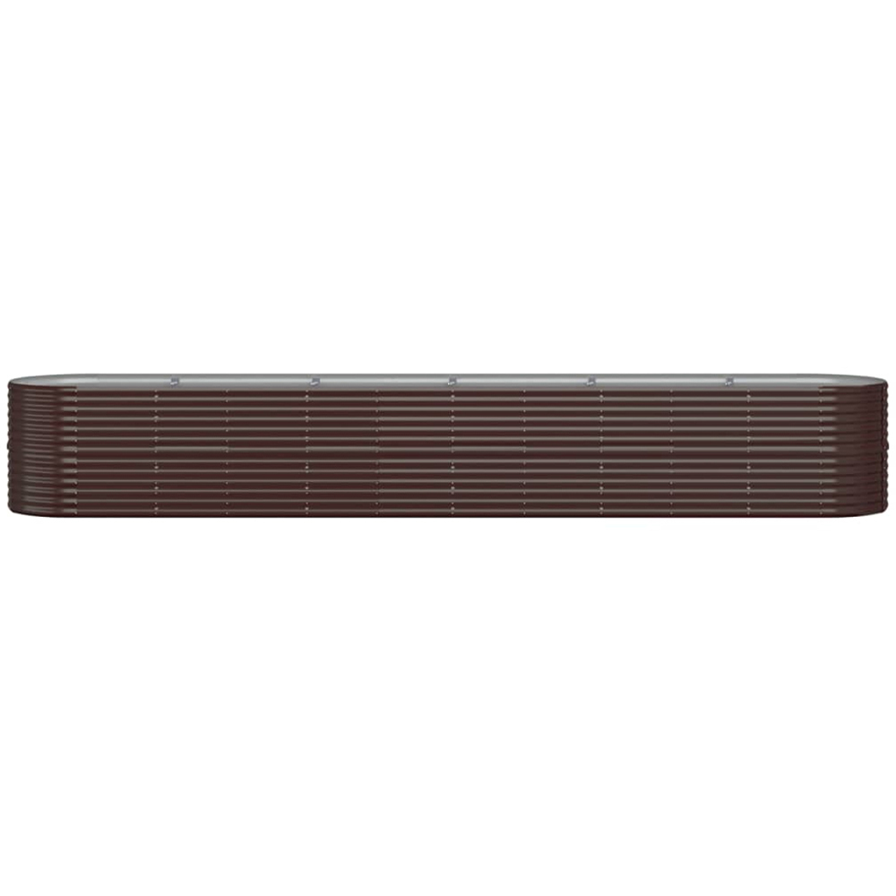 vidaXL Brown Galvanised Steel Raised Garden Bed 68 x 440 x 80cm Image 2