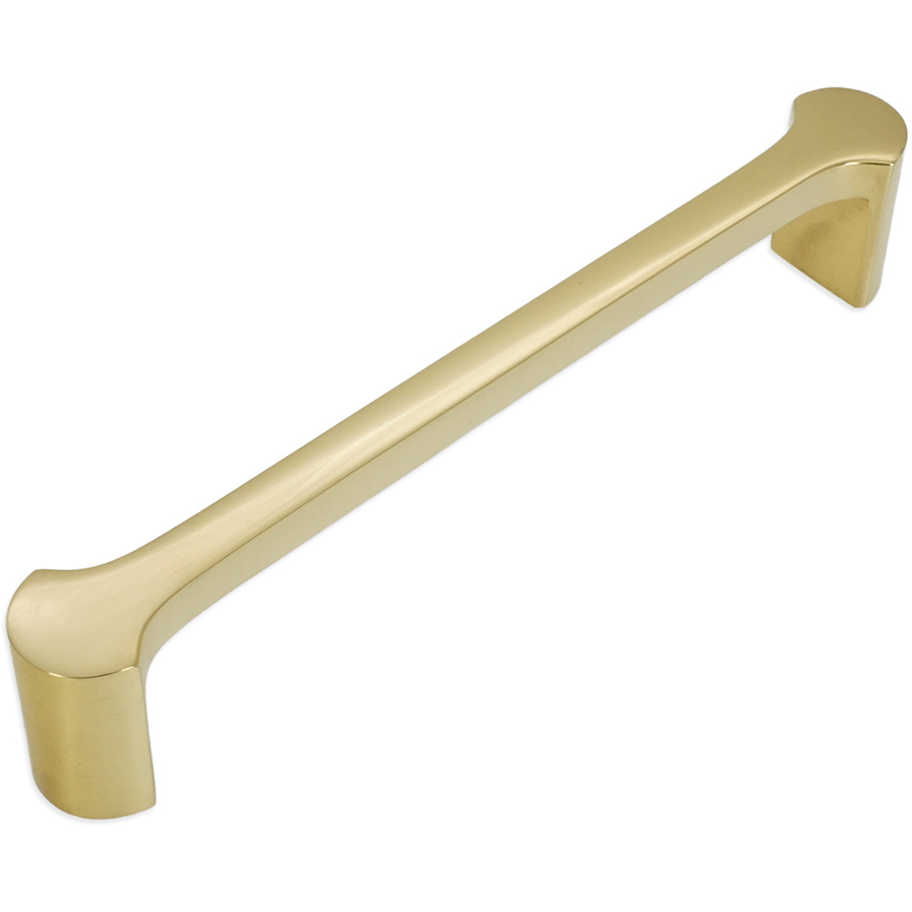 Spira Brass Tulip Polished Brass Cabinet Pull Handle 165mm Image 3