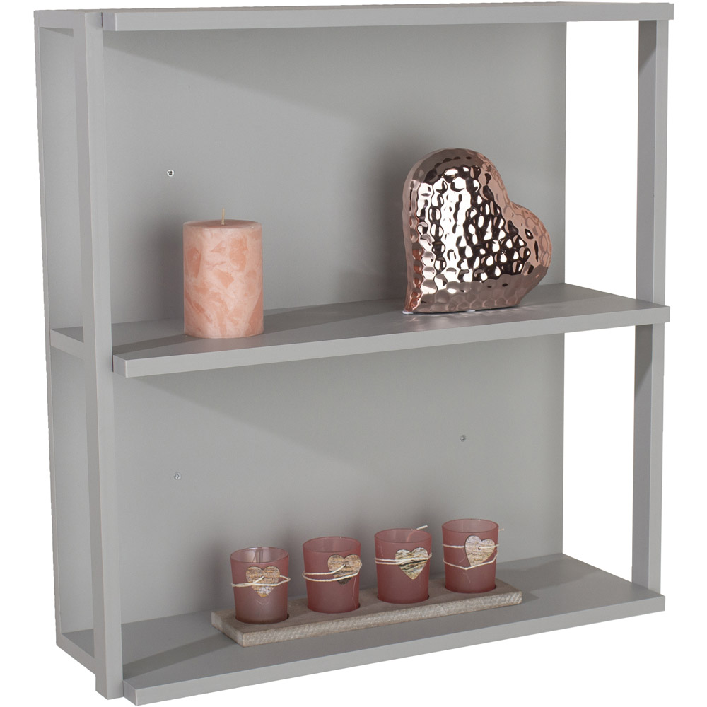 Core Products Arran 3 Shelf Light Grey Medium Wall Unit Image 3