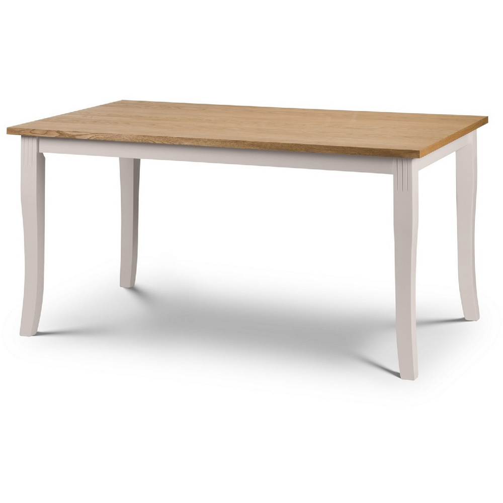 Julian Bowen Davenport 4 Seater Dining Table Oak and Elephant Grey Image 2