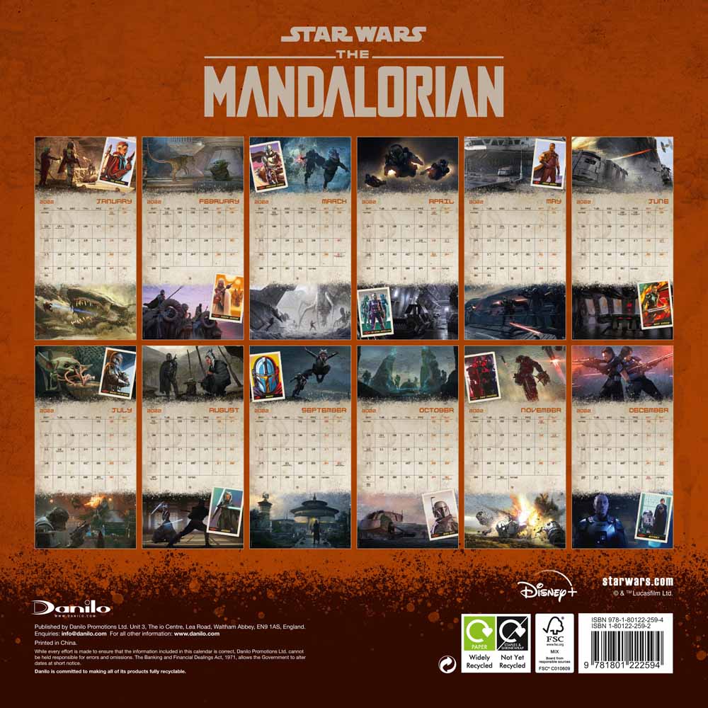 The Mandalorian 2022 Square Calendar Image 2