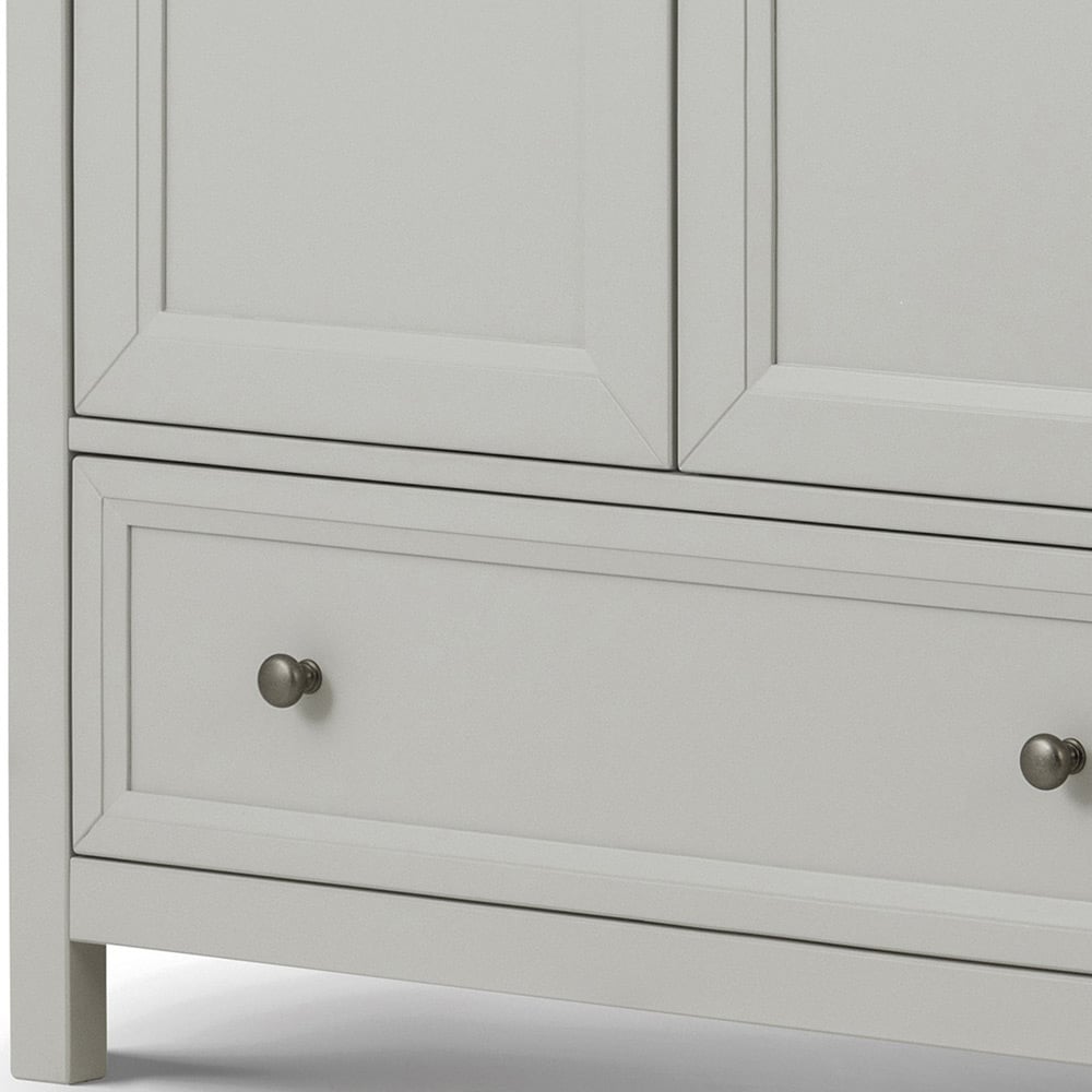 Julian Bowen Maine 2 Door Single Drawer Dove Grey Combination Wardrobe Image 4