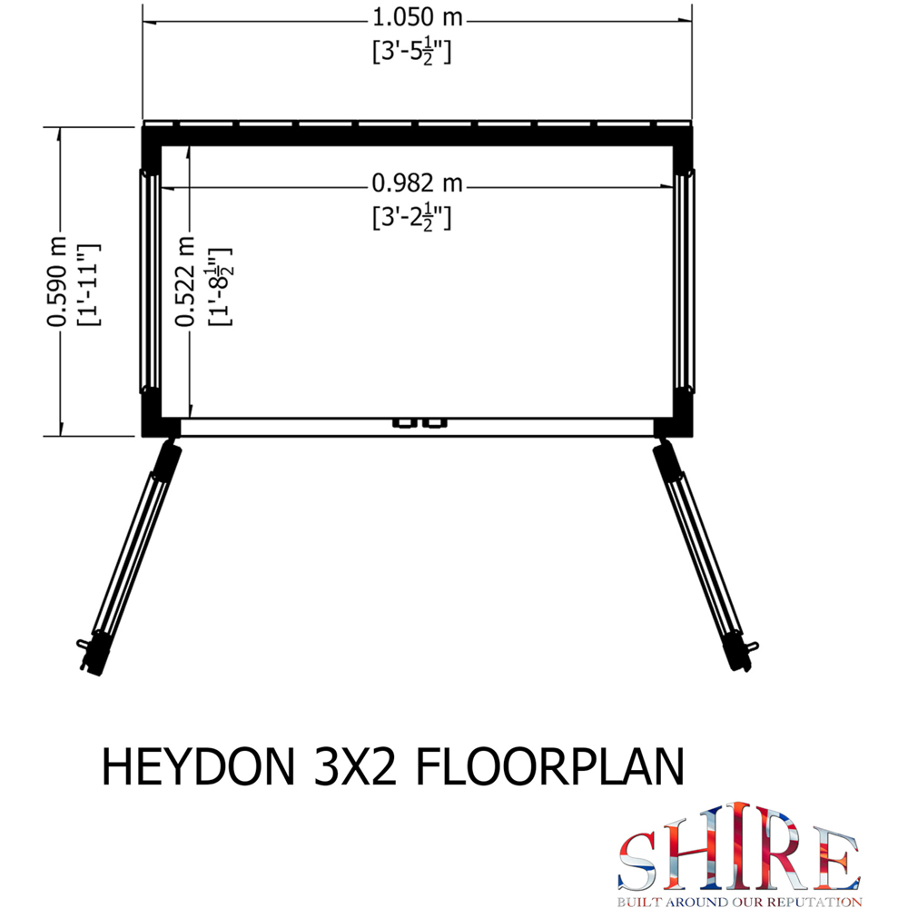 Shire Heydon 3 x 2ft Wooden Greenhouse Image 4