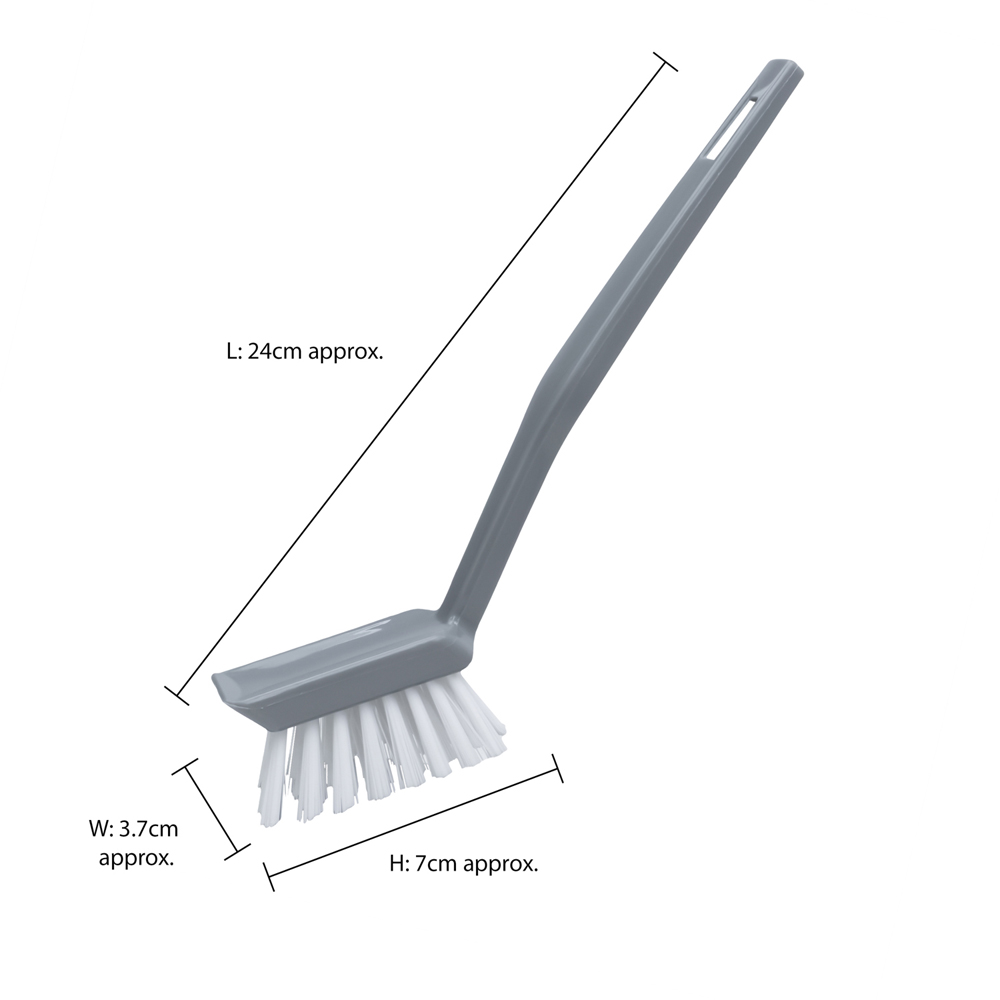JVL Kitchen Rectangular Grey Dish Brush 20 Pack Image 7