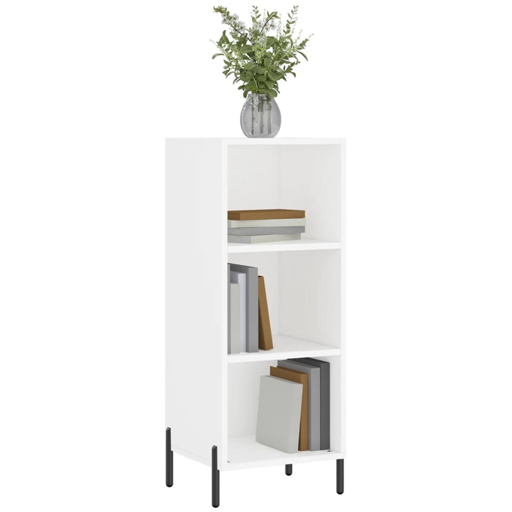 vidaXL 3 Shelf White Sideboard Image 3