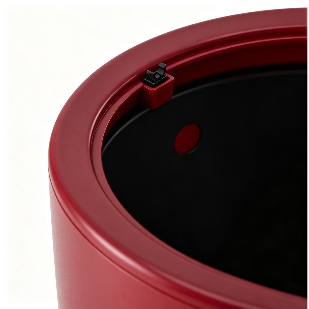 Living and Home Red Goblet Shape Rubbish Bin with Wheels 13L Image 5