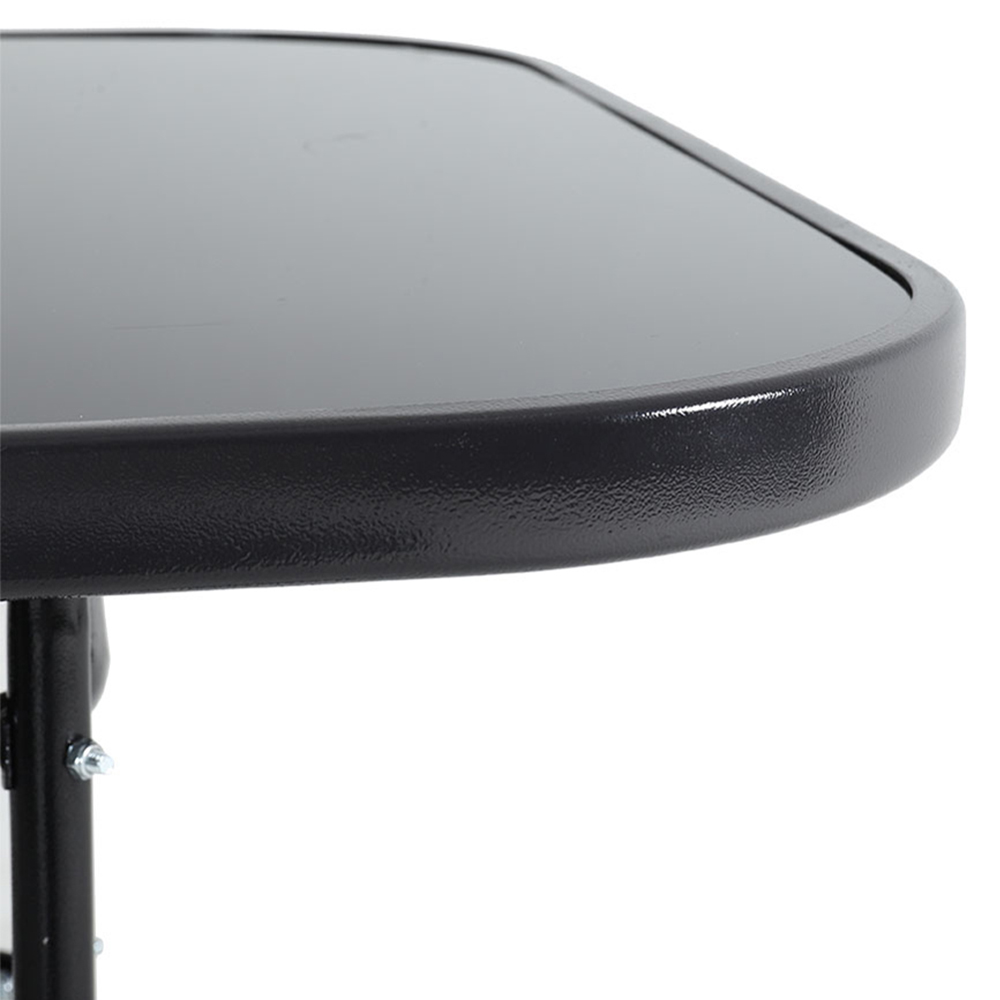 Living and Home Foldable 2 Seater Black Square Patio Set Image 5