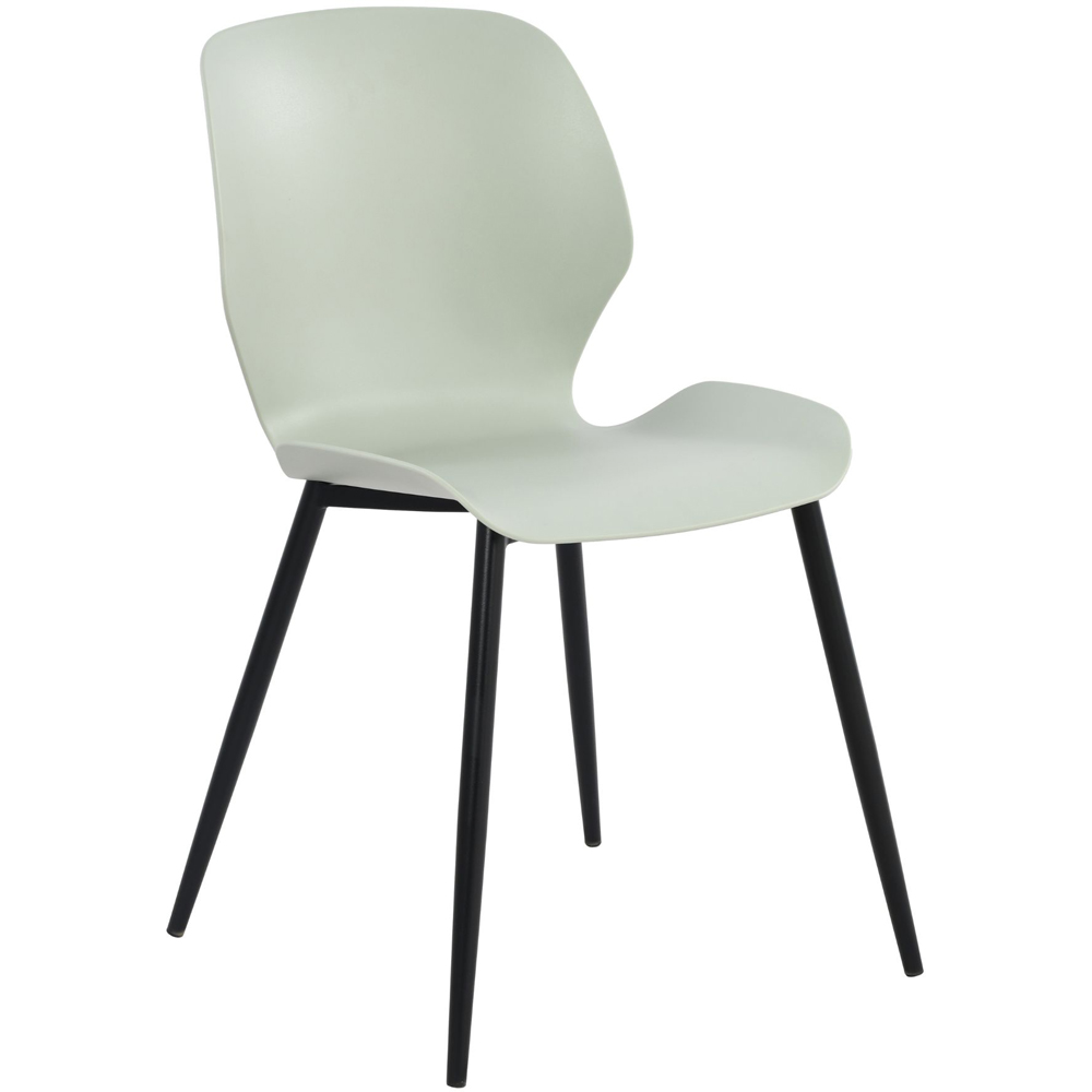 Core Products Carnaby Set of 2 Light Green Plastic Kitchen Chair Image 6
