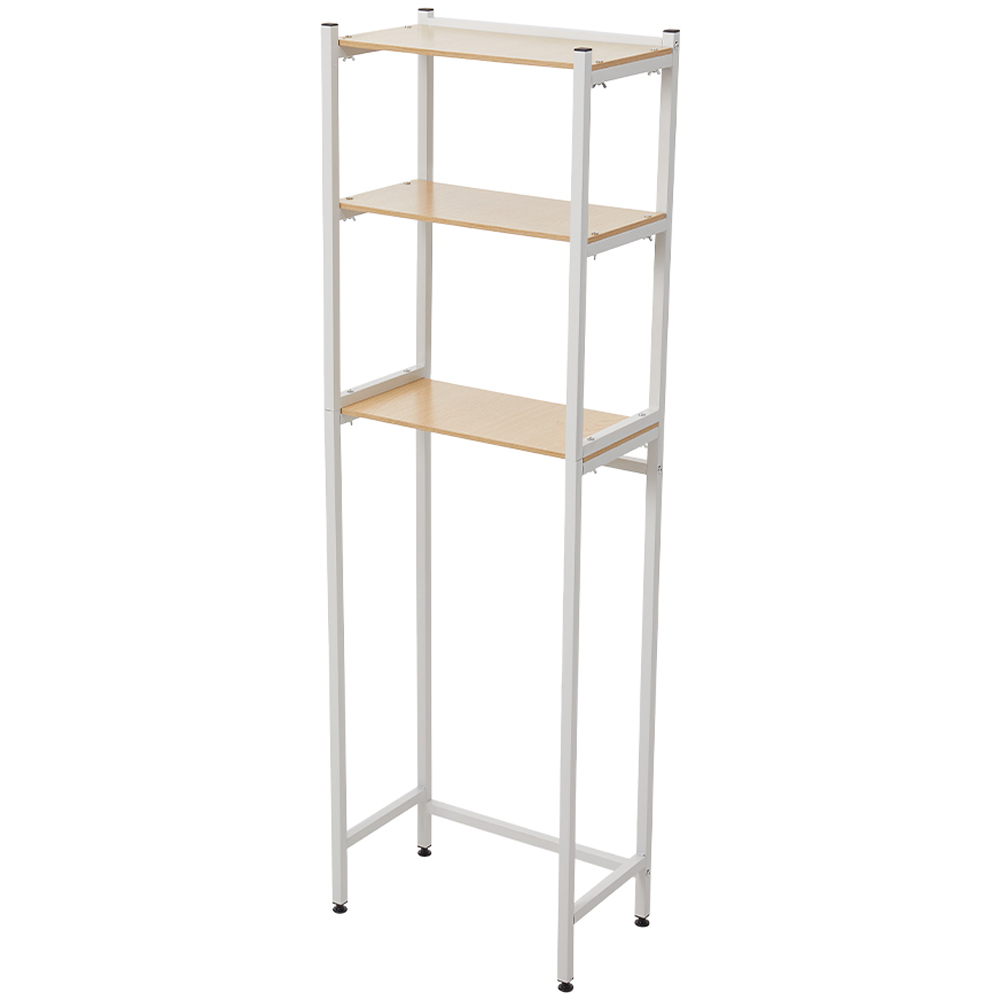 Living and Home 3 Shelf White Over Toilet Storage Shelf Image 2