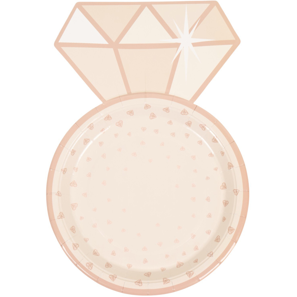 Pack of 10 Glitz Paper Plates Neutral Image 4