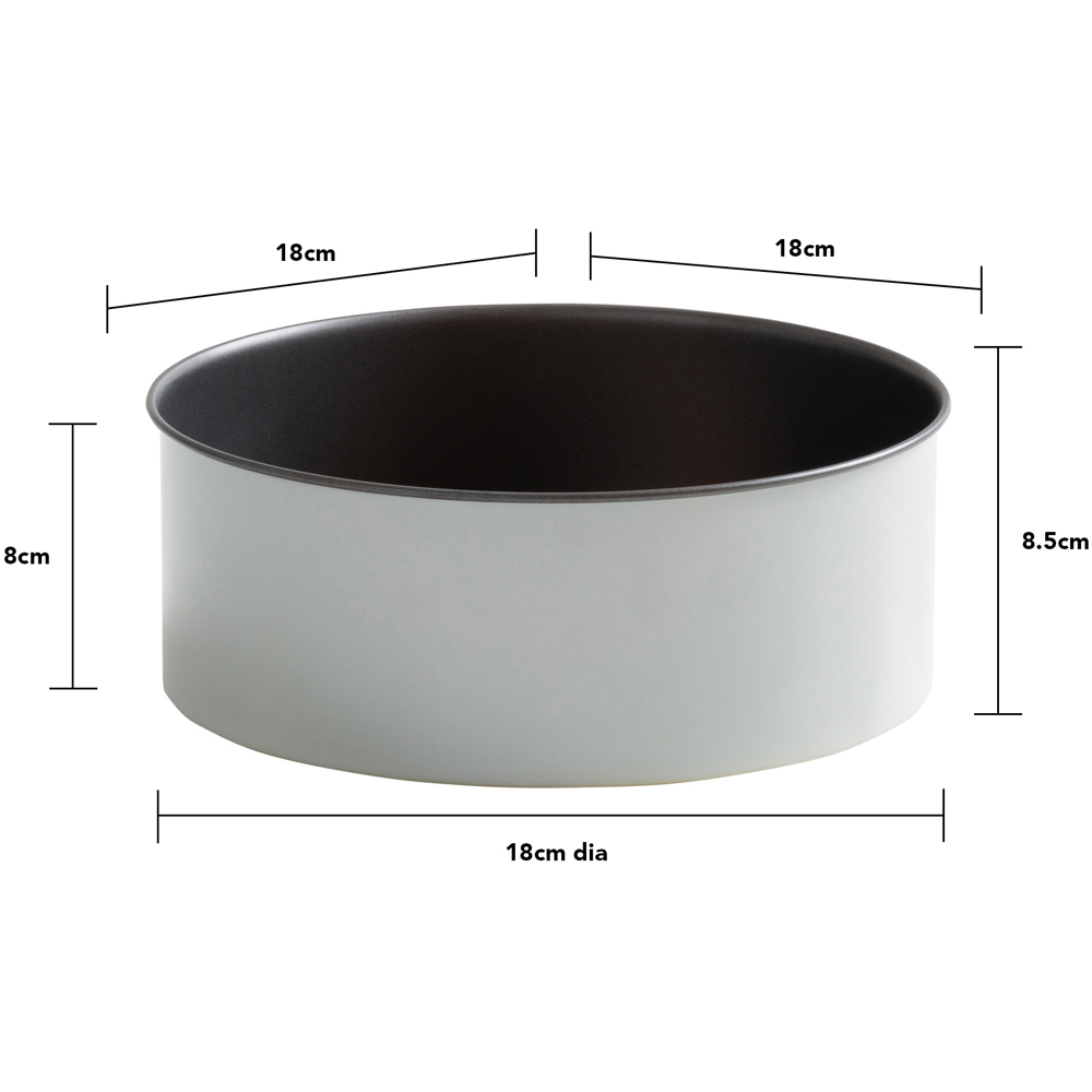 Wham PushPan 18cm Set of 2 Light Grey and Pewter Deep Tin Image 5