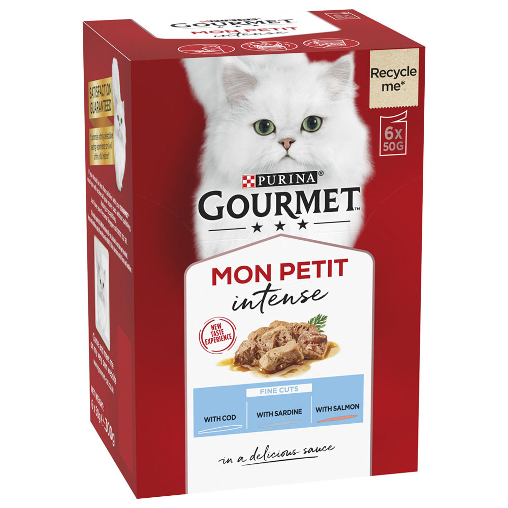 Gourmet Mon Petit Ocean Fish Cat Food Pouches 6 x 50g Image 2