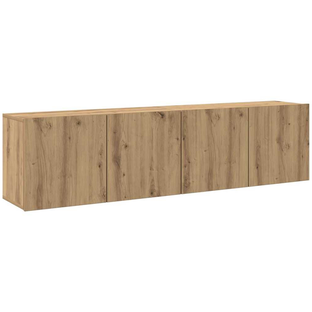 vidaXL 2 Door Artisan Oak Wall Mounted TV Cabinet Set of 2 Image 2