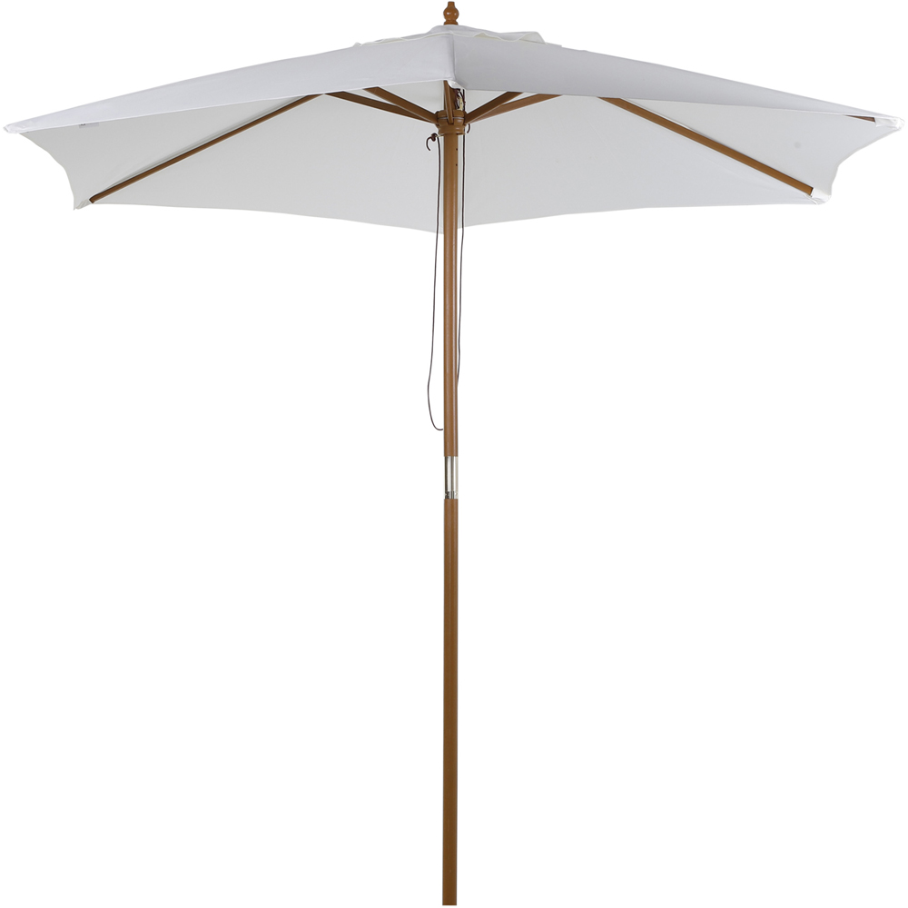 Outsunny White Vented Parasol 2.5m Image 1