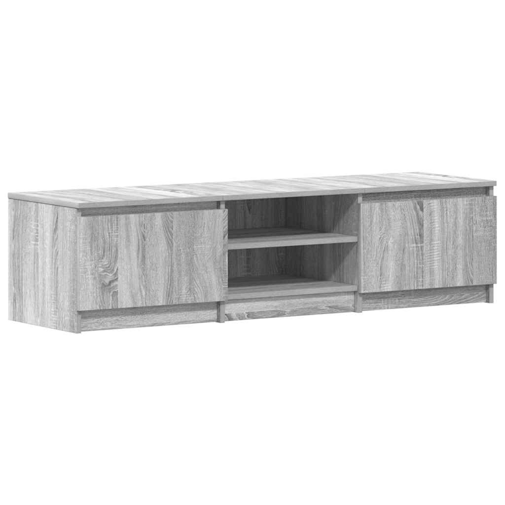 vidaXL 2 Door 2 Shelf Grey Sonoma TV Cabinet Image 2