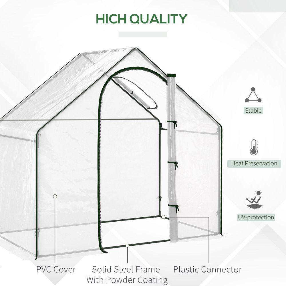 Outsunny PVC 5.9 x 3.3ft Portable Walk In Greenhouse Image 4