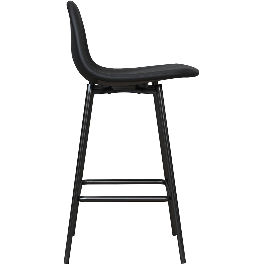Dorel Calvin Black Upholstered Counter Stool Image 3