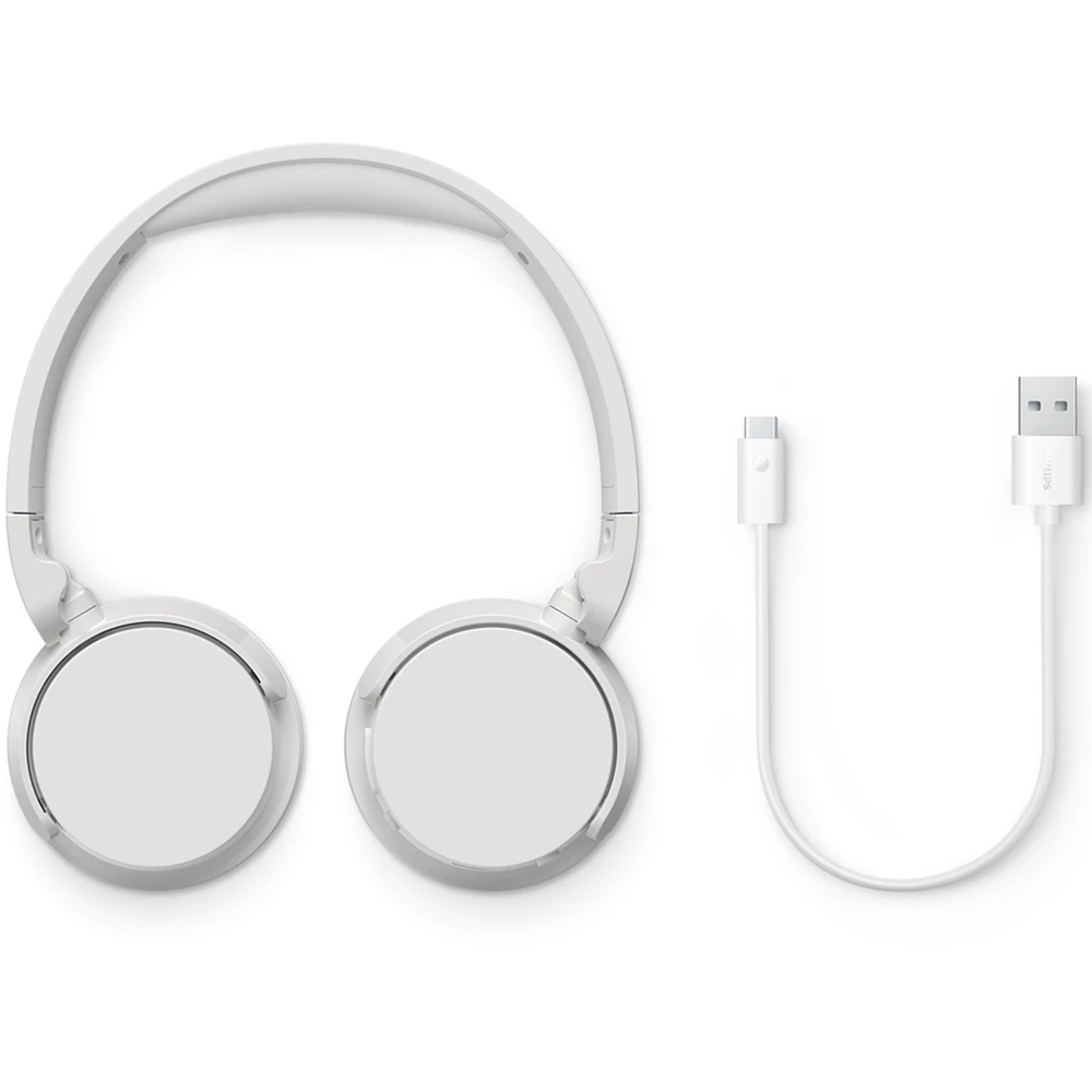 Philips 4000 Series TAH4209 White On-Ear Wireless BT Headphones Image 6