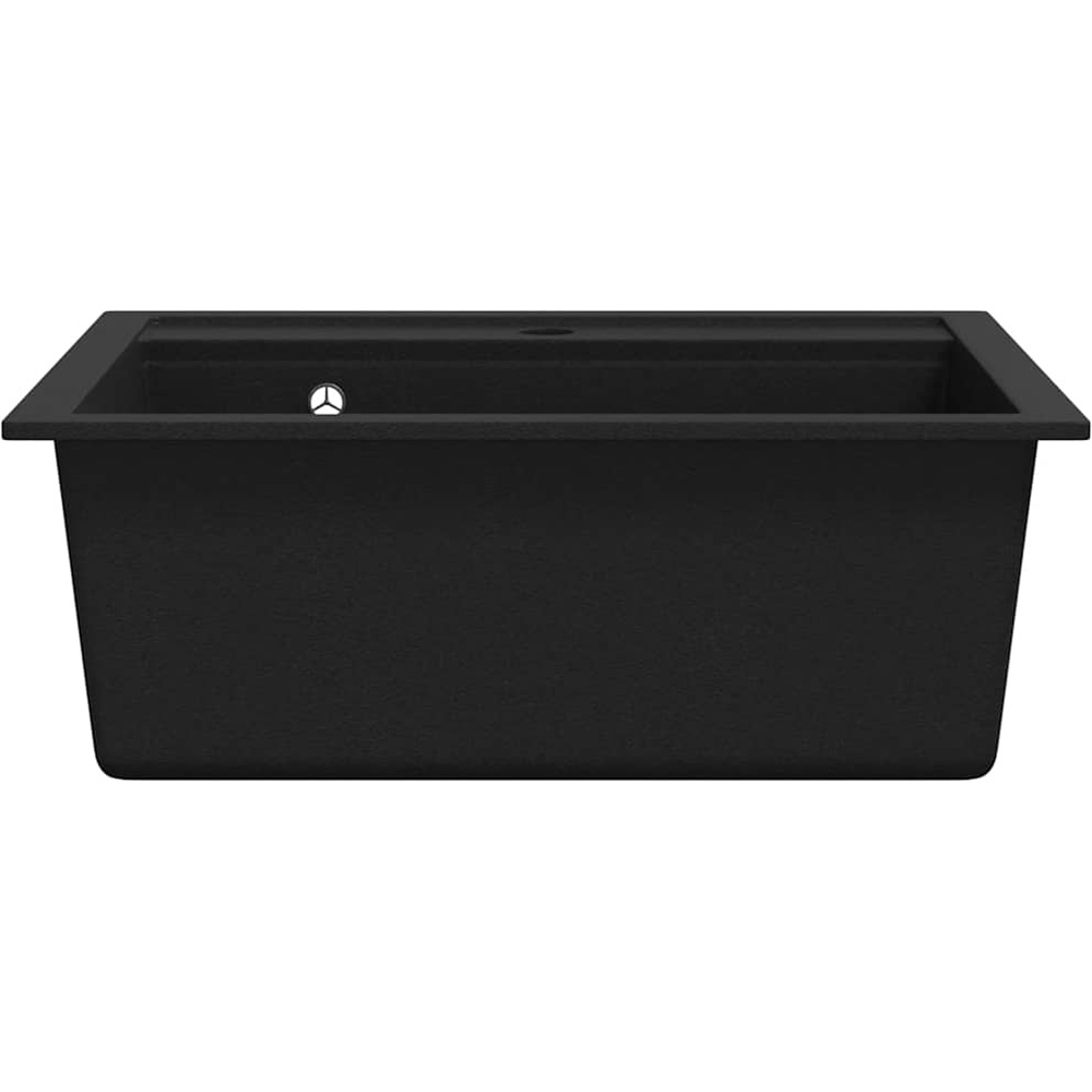 Wallplus Black Granite Single-Basin Kitchen Sink Image 5