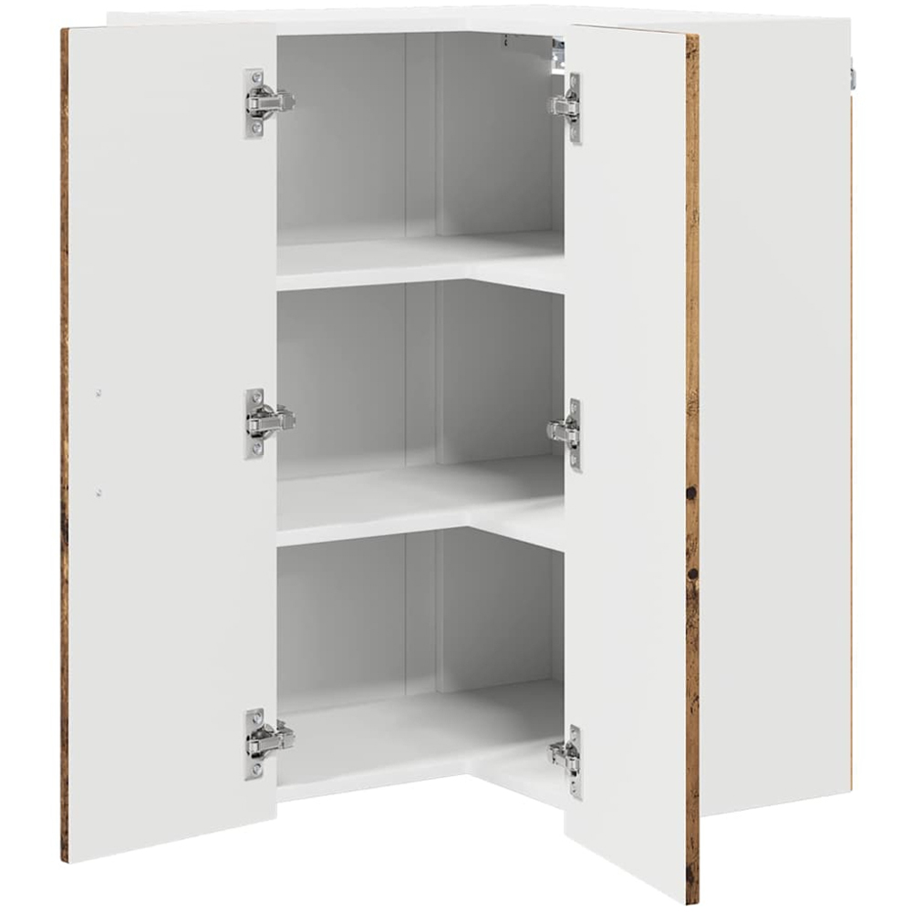 vidaXL 2 Door Old Wood Kitchen Wall Corner Cabinet Image 5