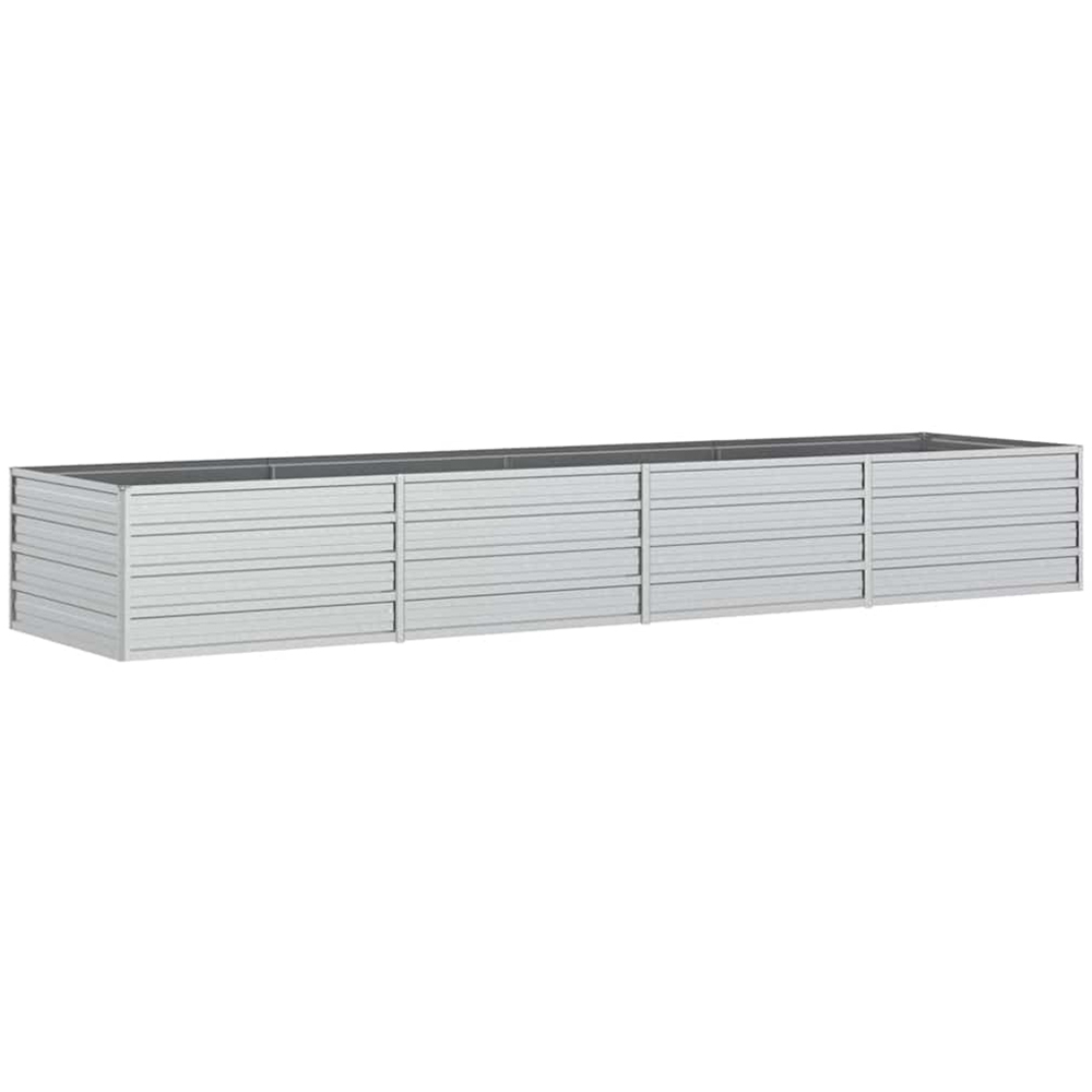 vidaXL Silver Galvanised Steel Raised Garden Bed 320 x 80 x 45cm Image 1