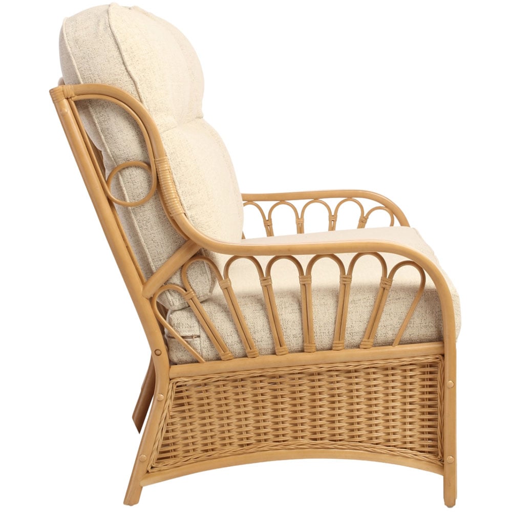 Desser Furniture Vale 3 Seater Light Oak Athena Plain Suite Image 4