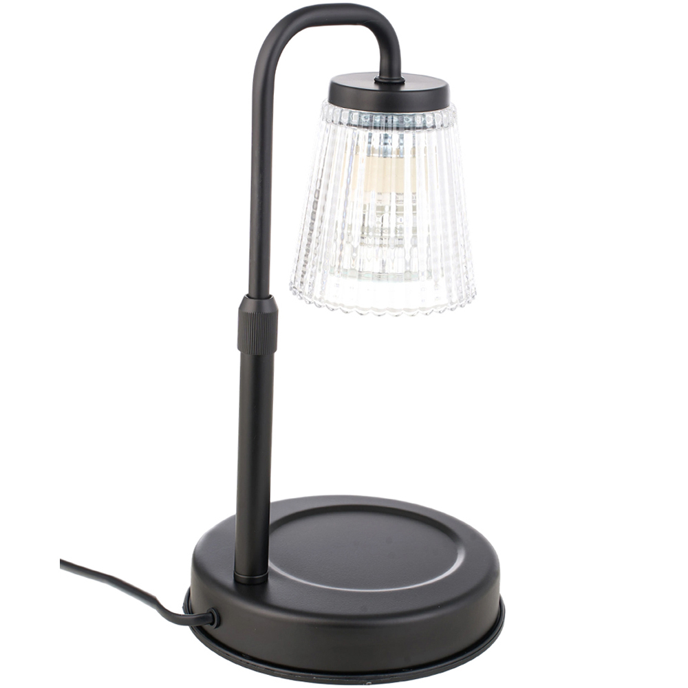 Living and Home Black Height Adjustable Tabletop Candle Warmer Lamp Image 1