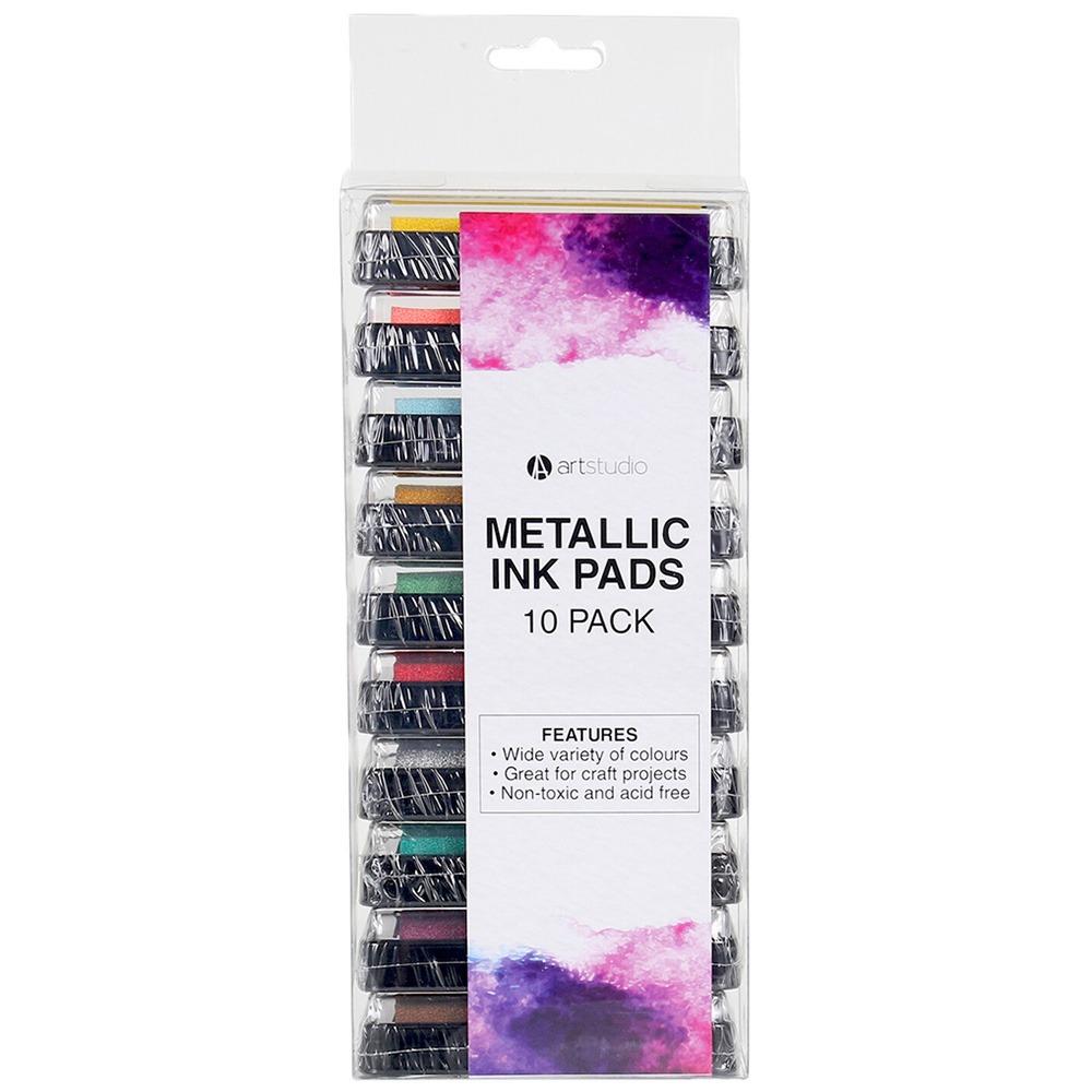 Art Studio Metallic Ink Pads 10 Pack Image 1