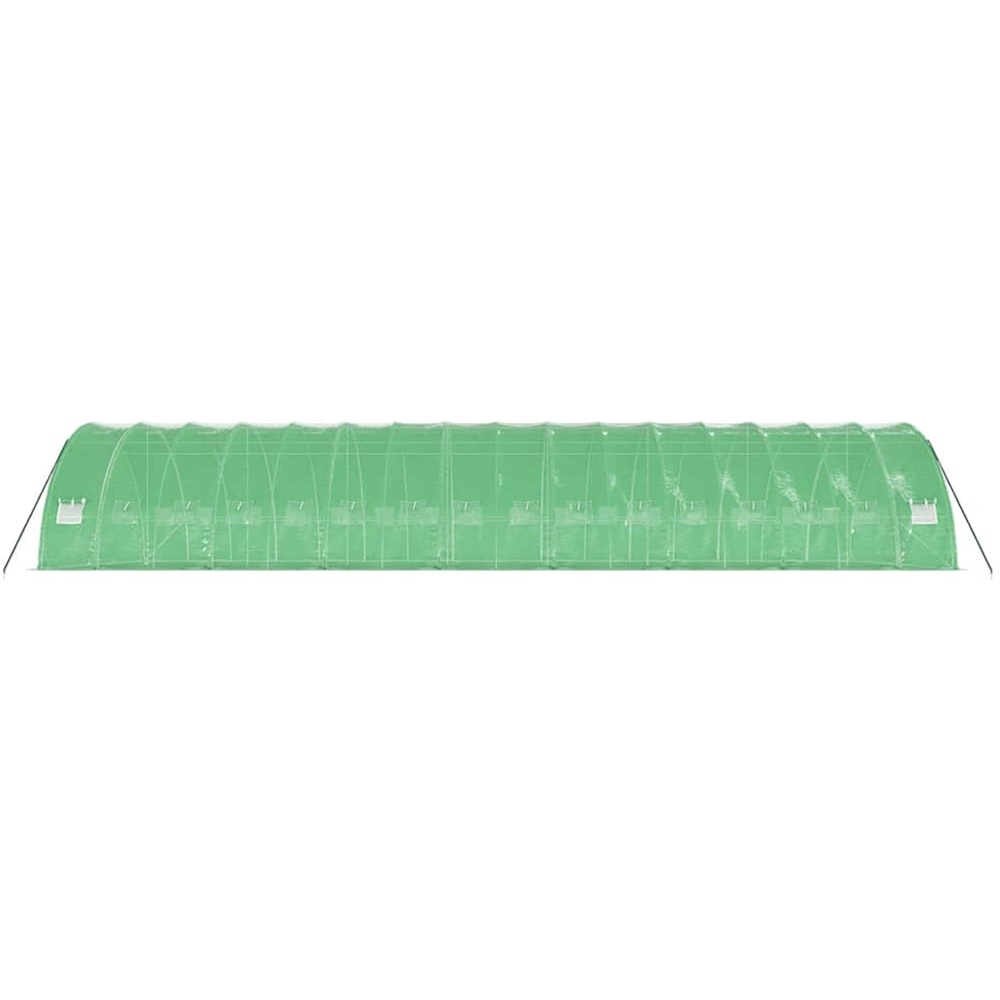 vidaXL Green Polyethylene Galvanised Steel Frame 52.4 x 19.6ft Greenhouse Image 4