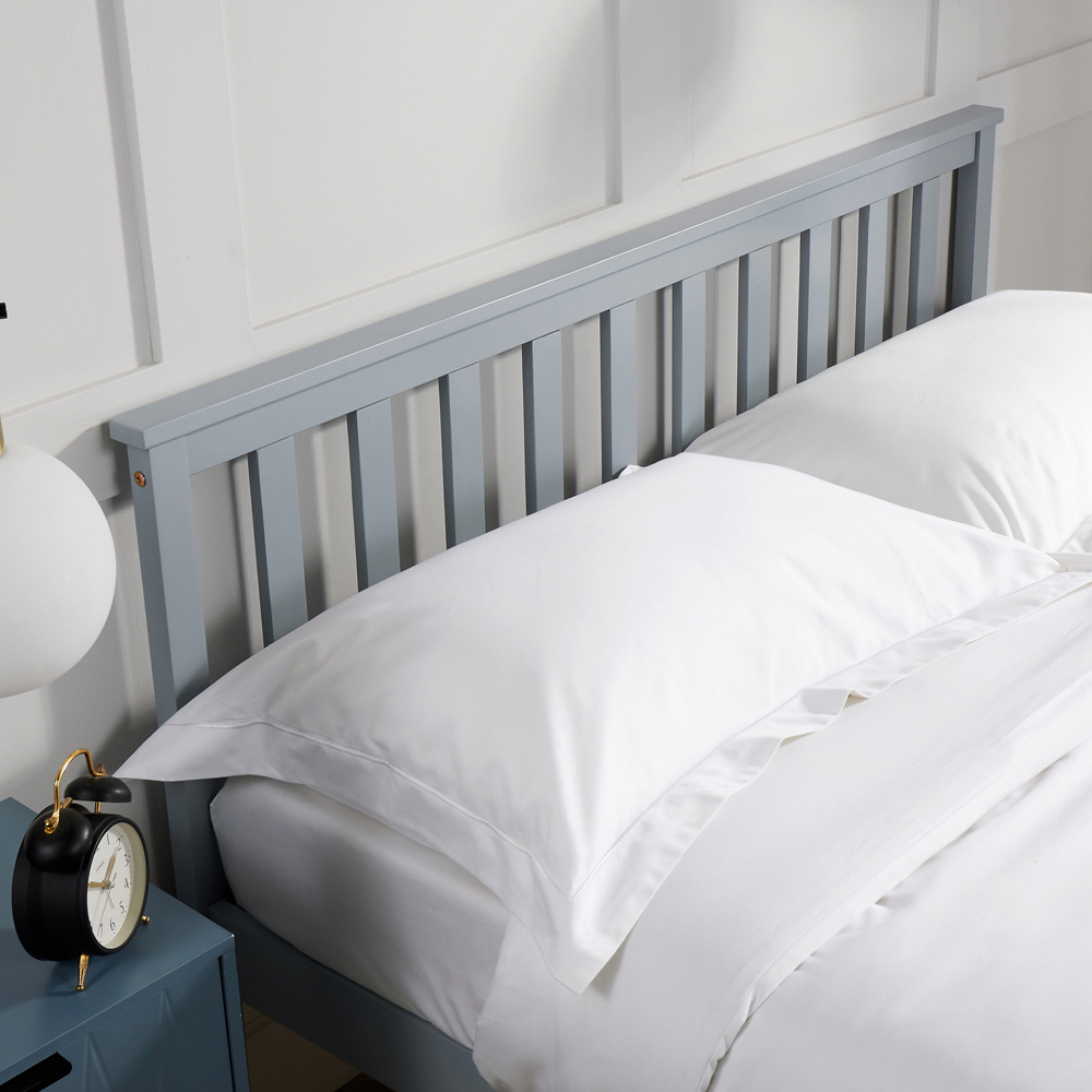 Home Source Florida Double Grey Wooden Bed Frame Image 5