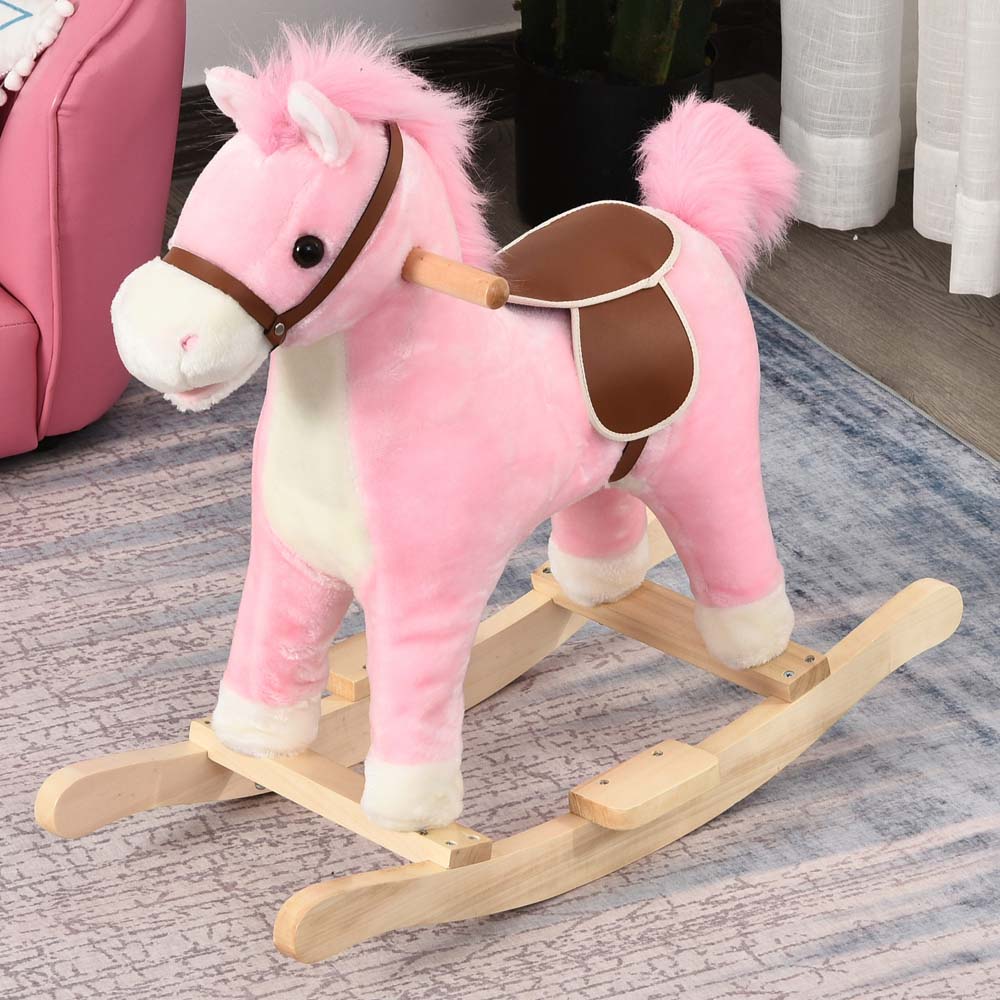 Tommy Toys Rocking Horse Pony Toddler Ride On Pink Image 2