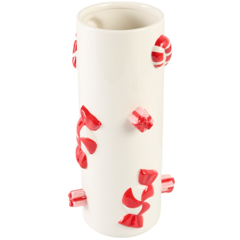 Candy Cane Sweet and Present Vase - White Image 2