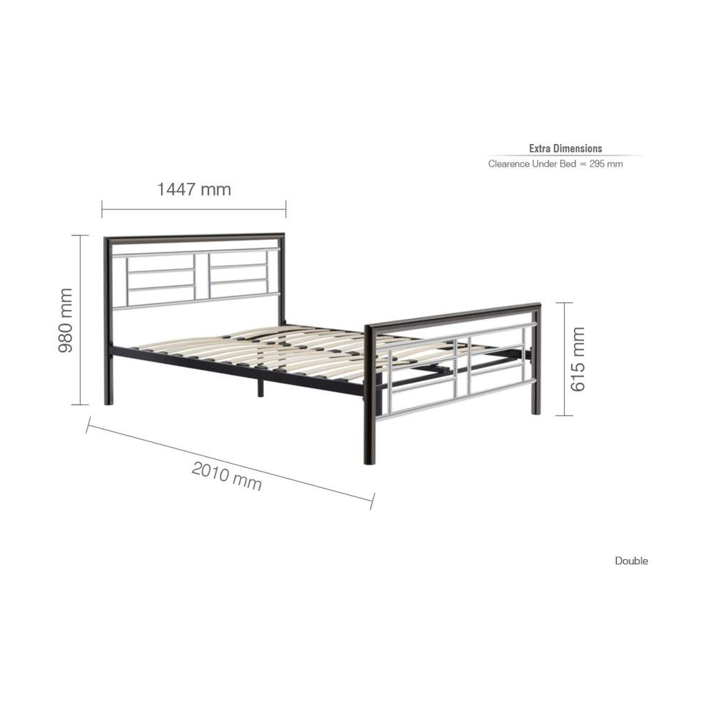 Montana Double Silver Bed Frame Image 6