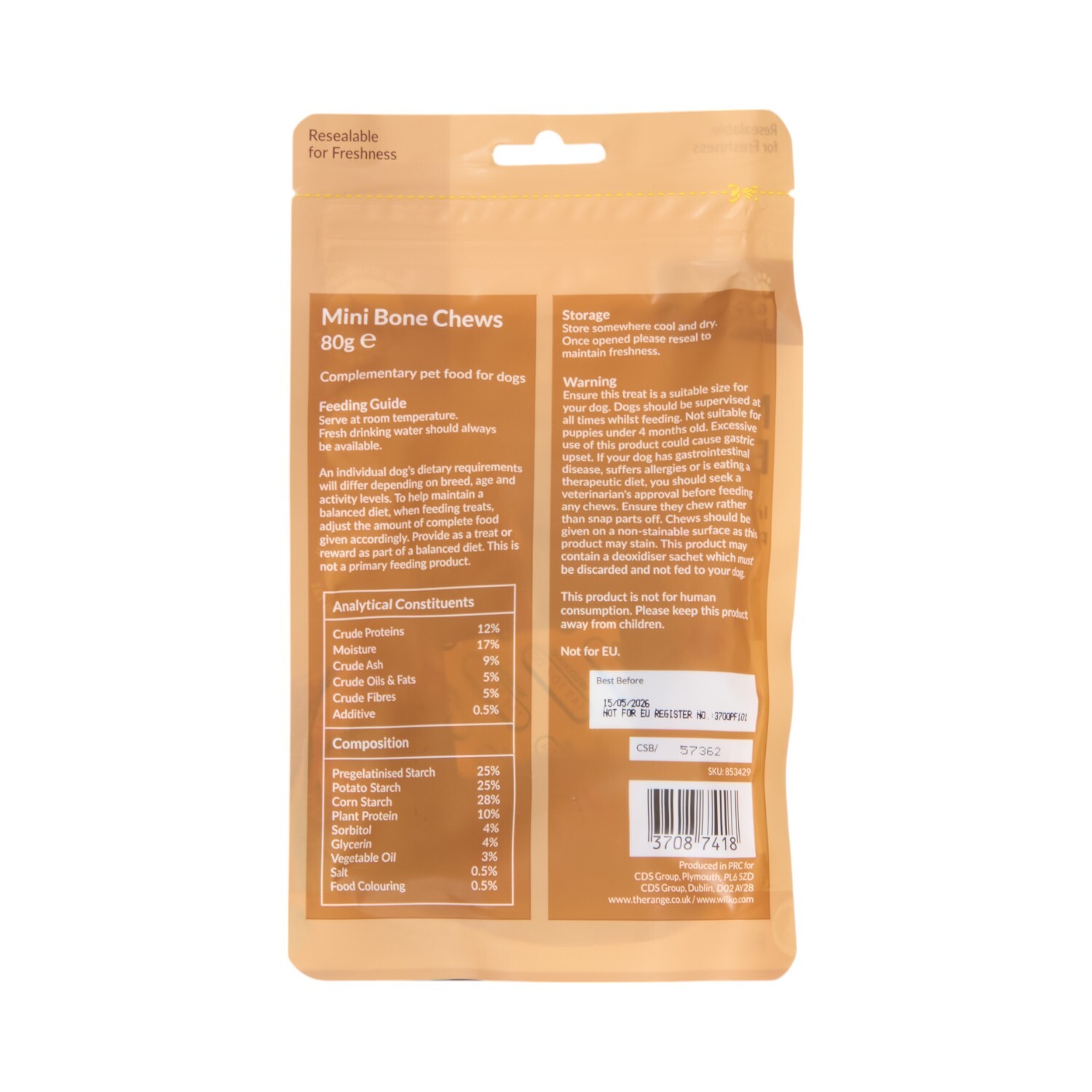 Clever Paws Mini Bone Chews 80g Image 2