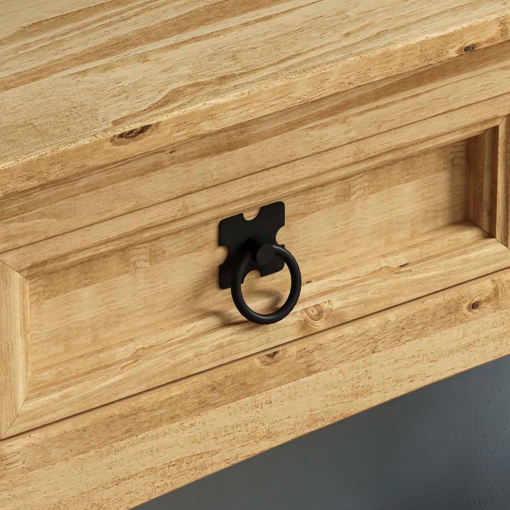 Vida Designs Corona 2 Drawer Pine Console Table Image 5