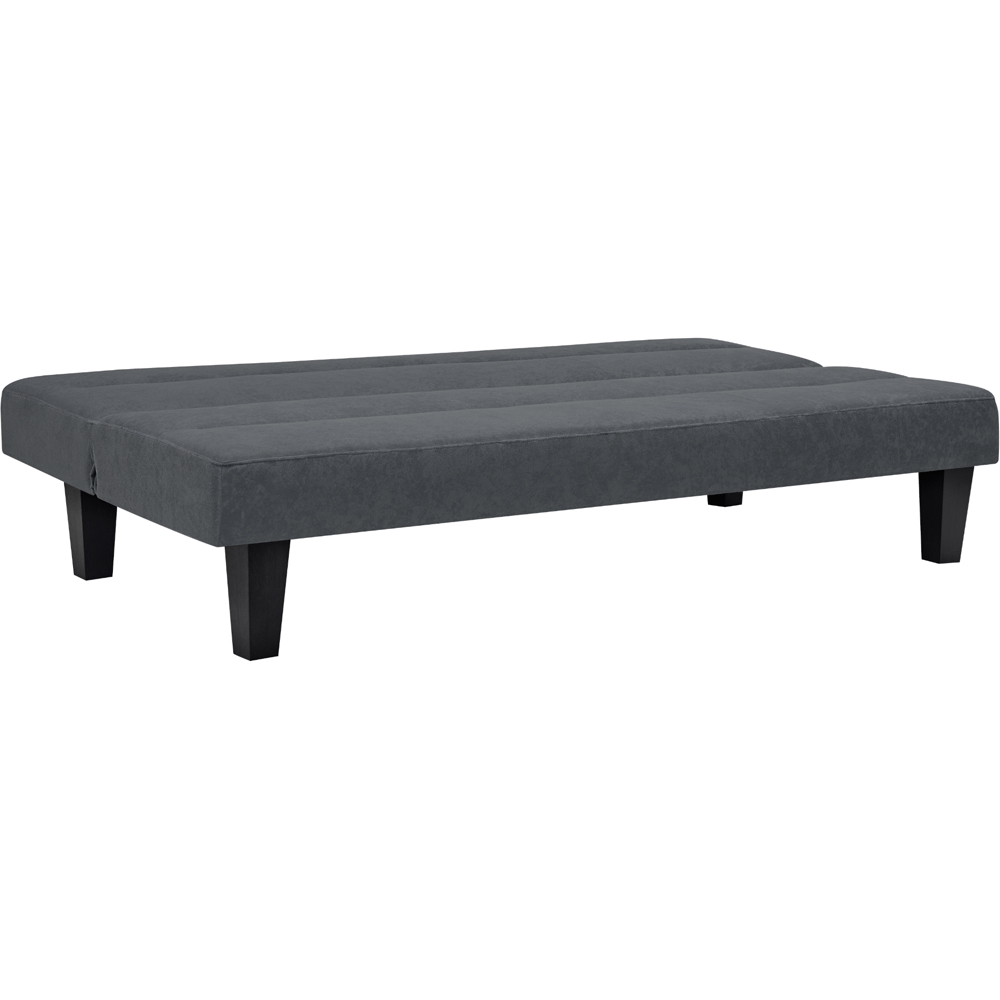 Dorel Kebo 3 Seater Grey Velvet Futon Sofa Bed Image 6