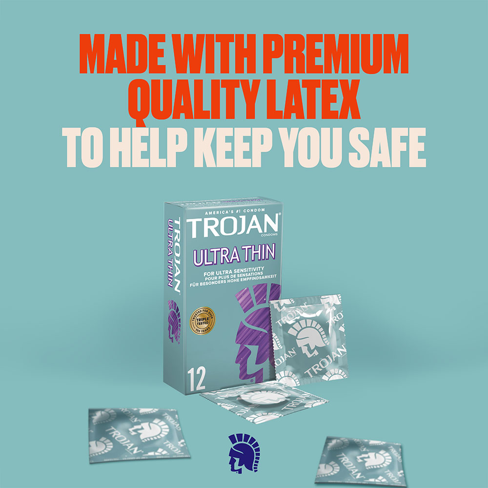 Trojan Ultra Thin Lubricated Condoms 12 Pack Image 6