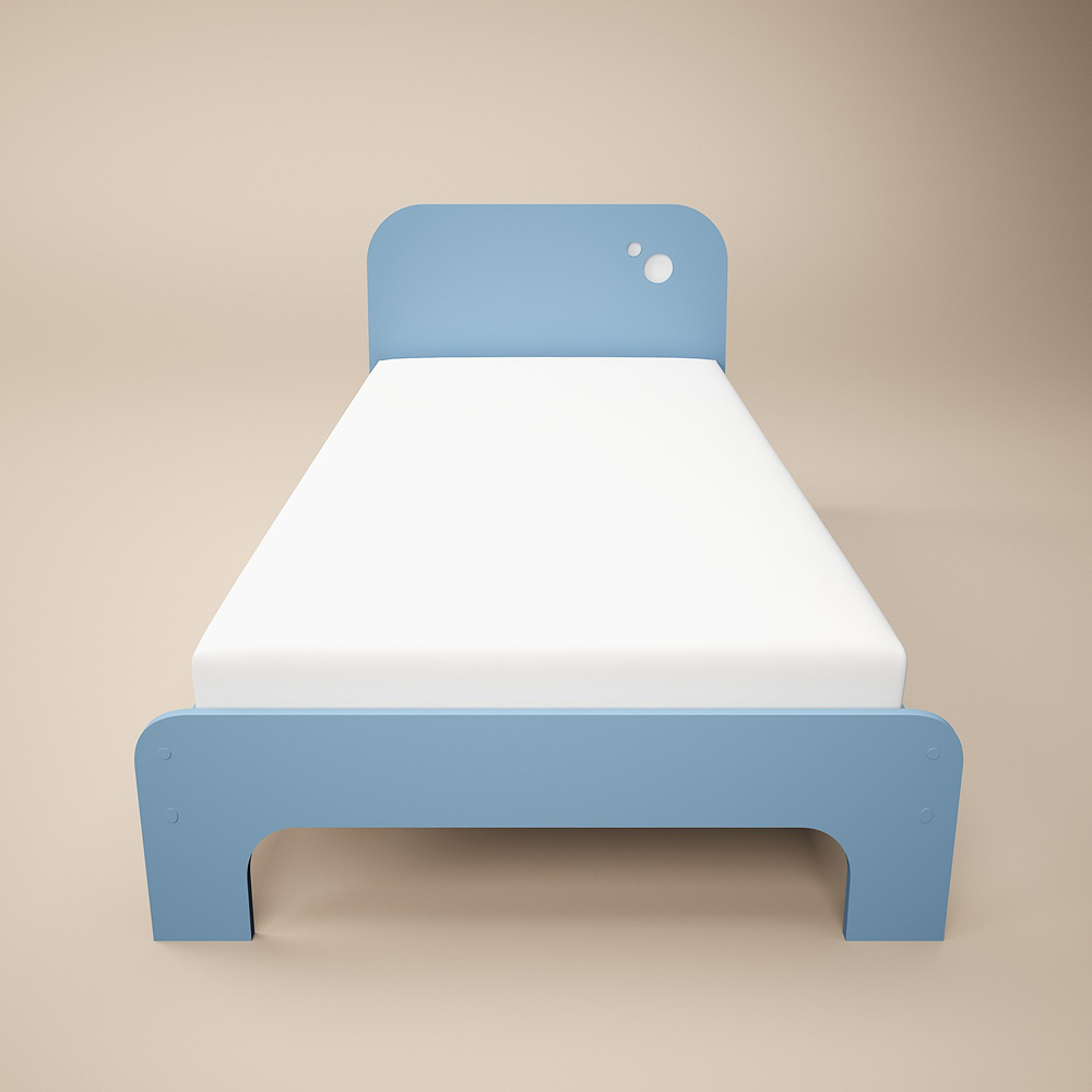 Flair Livana Single Blue and White Bed Image 2