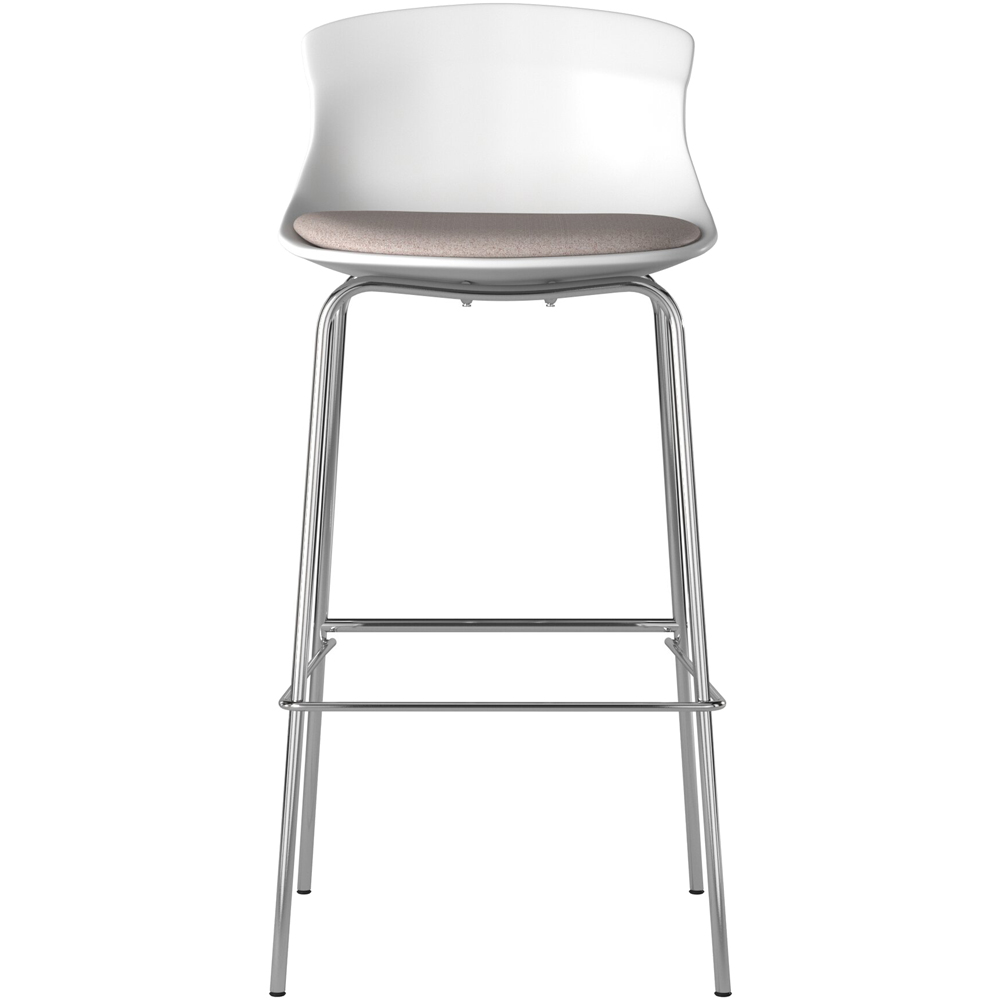 Dorel Helena Grey Velvet Barstool Image 3