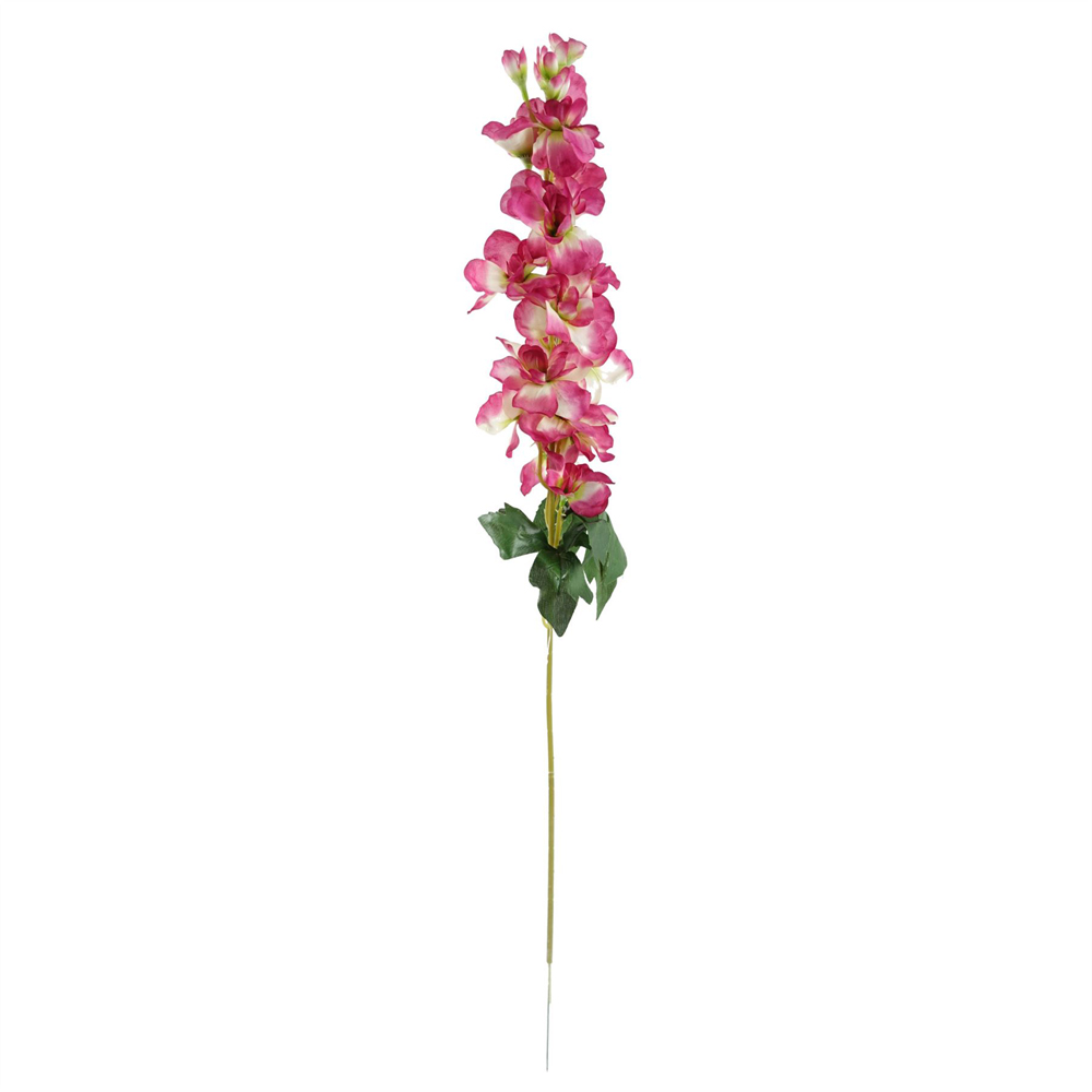Leaf Dark Pink and White Delphinium and Starflower Artificial Flower Bundle with Vase 70cm 10 Pack Image 2
