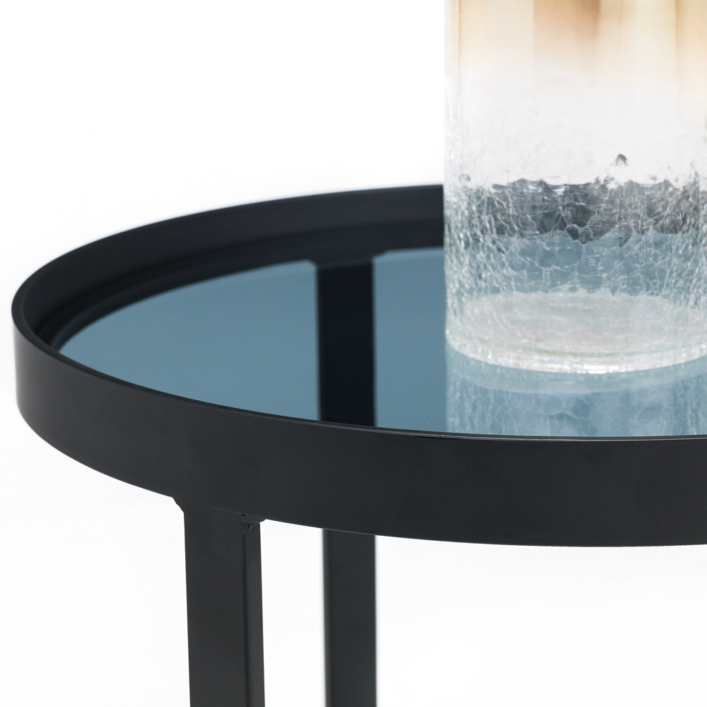 Julian Bowen Loft Smoked Glass Lamp Table Image 6